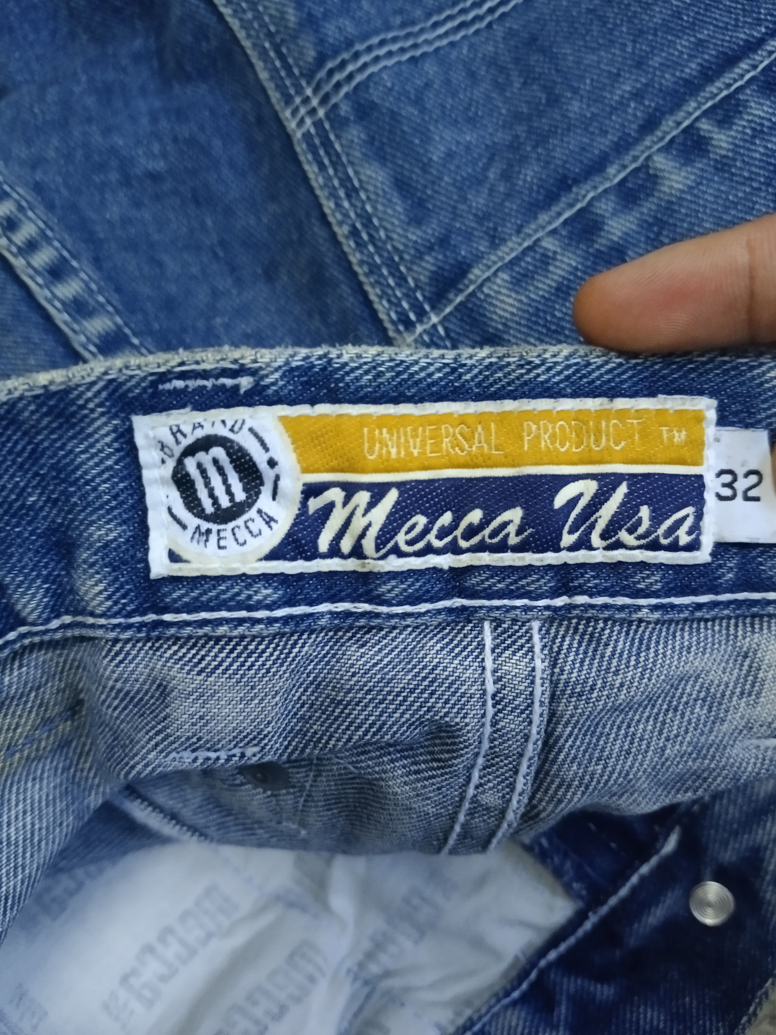 Mecca TRENDING WIDE PANTS🔥DISTRESSED MECCA DENIM Size US 31 - 9 Thumbnail