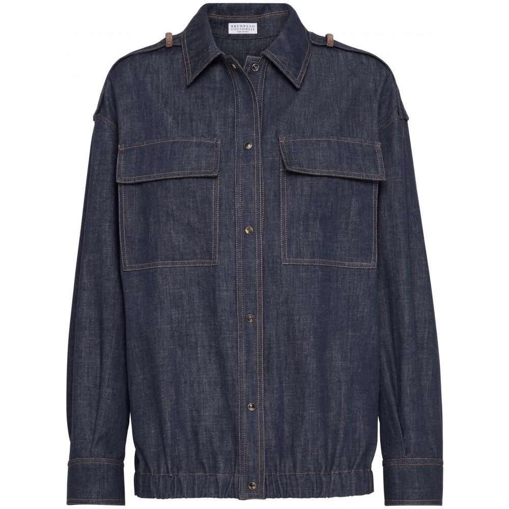 o1la1rc1a0425 Jean Blouse in Navy Blue