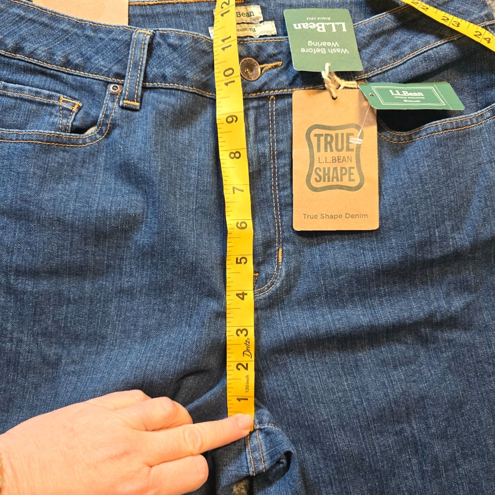 Vintage LL Bean Jeans Womens Size 10 Blue Classic Fit Tapered Stretch Mid Rise Capsule Jeans Size 32" / US 10 / IT 46 - 6 Thumbnail