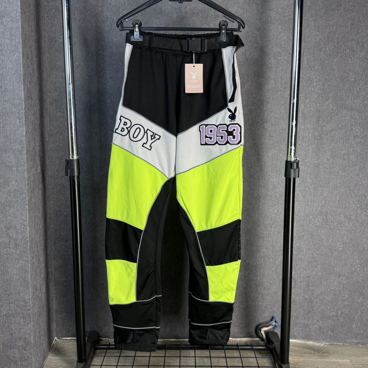 Playboy Playboy x Missguided High Waisted Panel Trousers pants Y2K Size 26" / US 2 / IT 38 - 1 Thumbnail