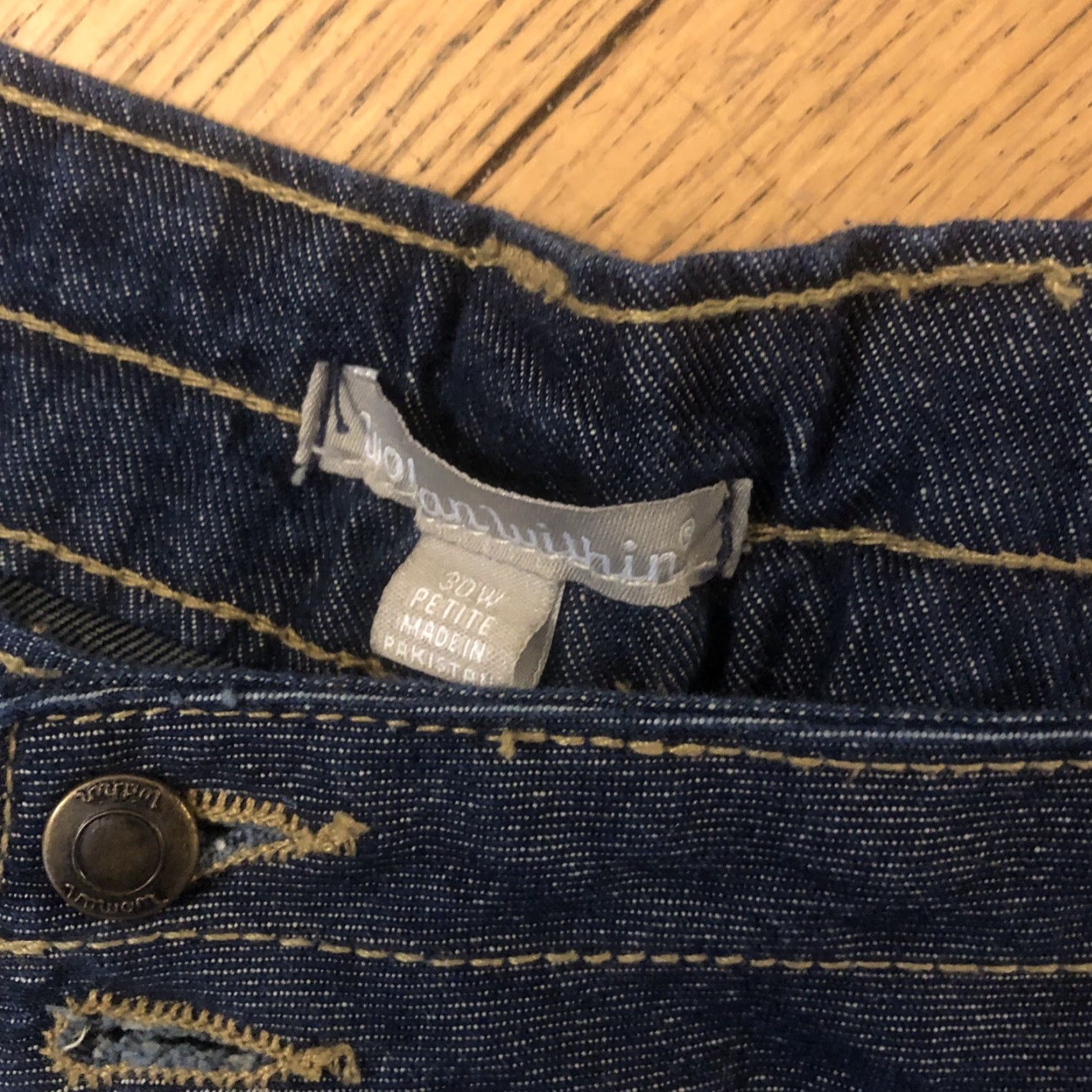 Vintage Woman Within Jeans 30W Plus Size Sz Womens Denim Blue Petite Size 30" / US 8 / IT 44 - 3 Thumbnail