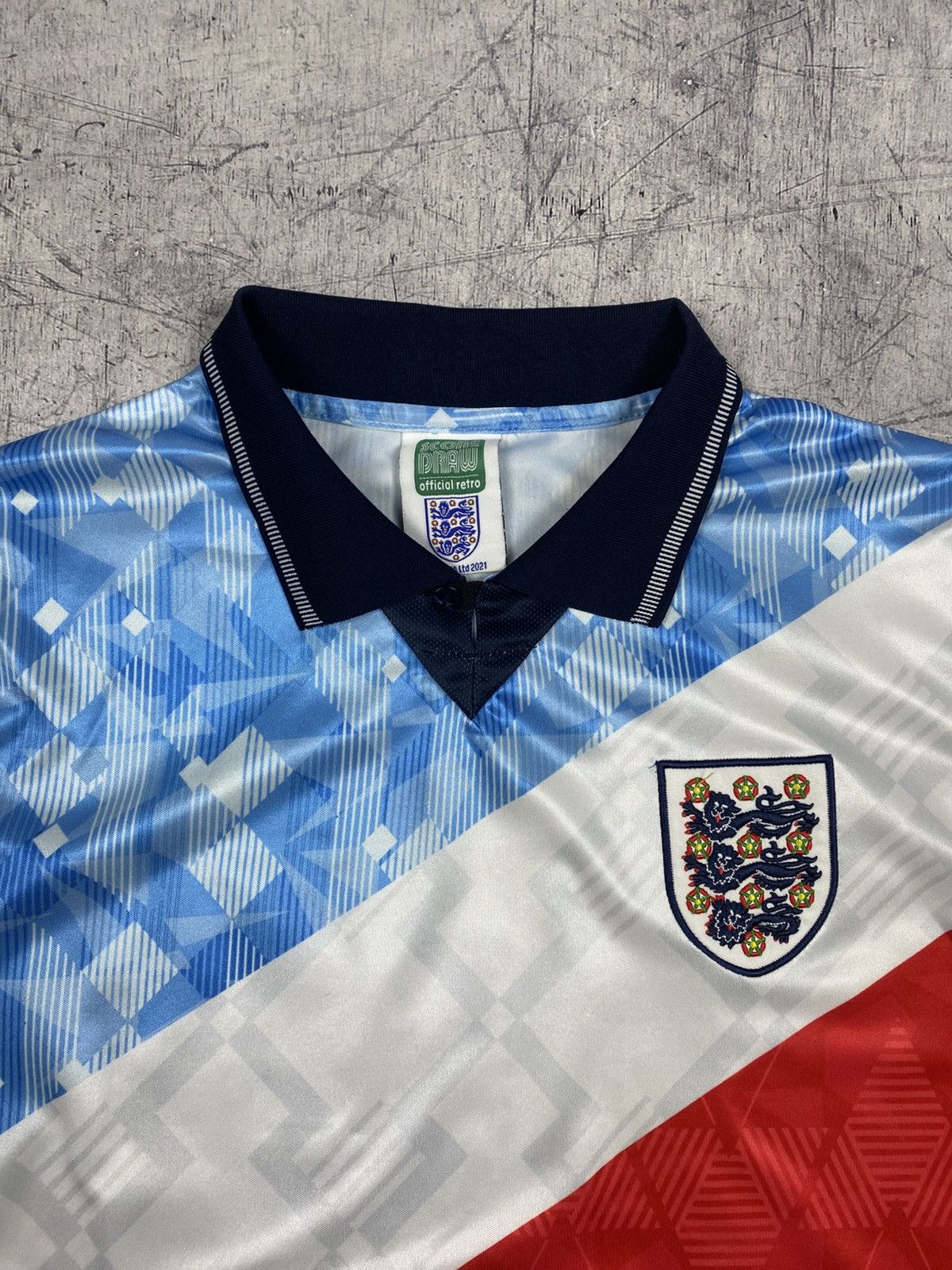 Other Score Draw England 1990-92 Retro Jersey No.19 L Size US L / EU 52-54 / 3 - 7 Thumbnail
