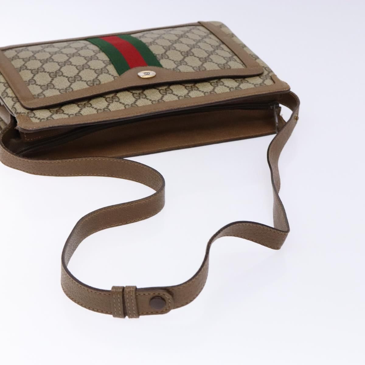 Gucci GUCCI GG Supreme Web Sherry Line Shoulder Bag Pvc Beige Size ONE SIZE - 7 Thumbnail