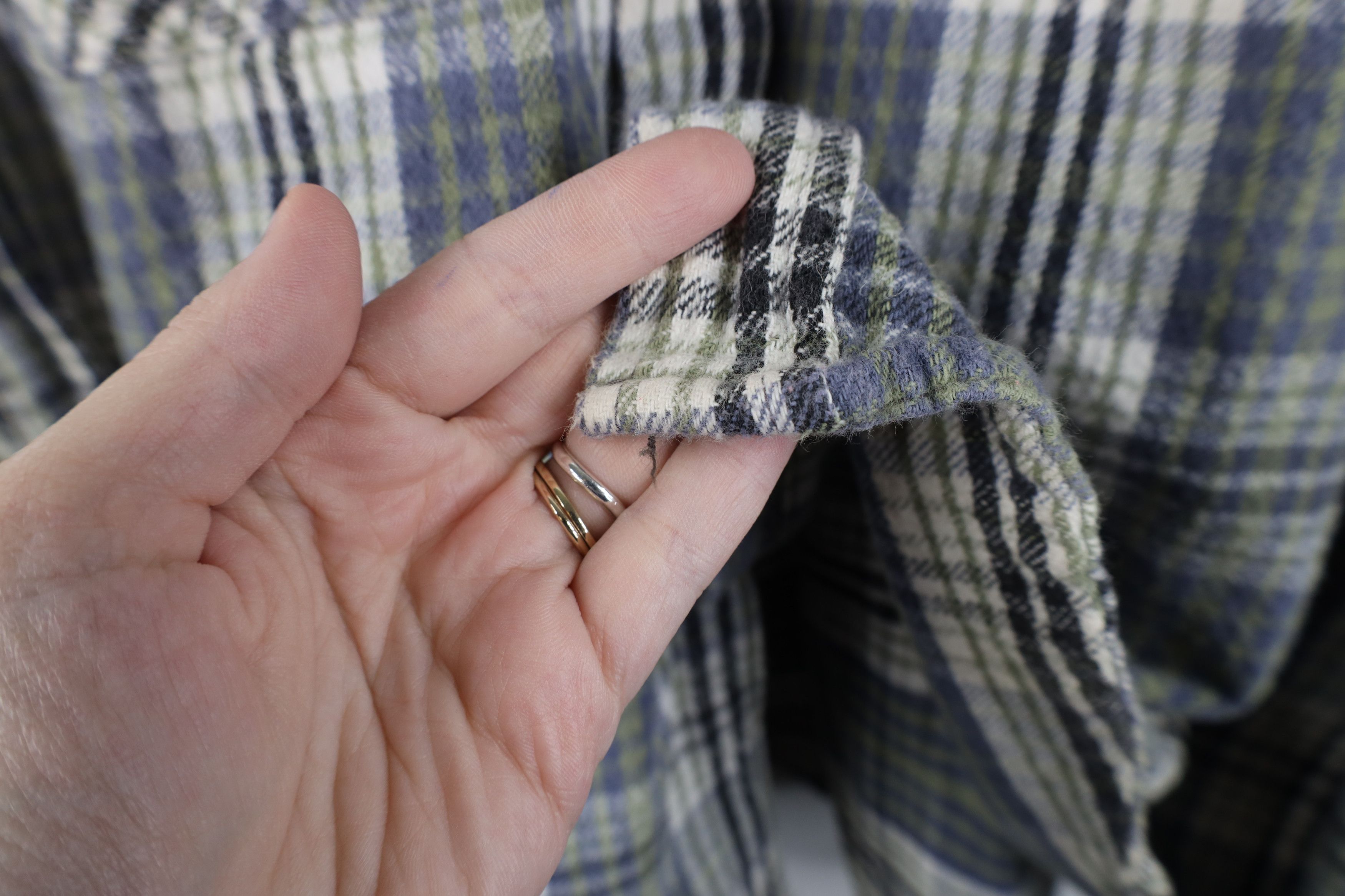 Vintage Vintage 90s Heavyweight Flannel Collared Button Shirt Plaid Size US XXL / EU 58 / 5 - 4 Thumbnail