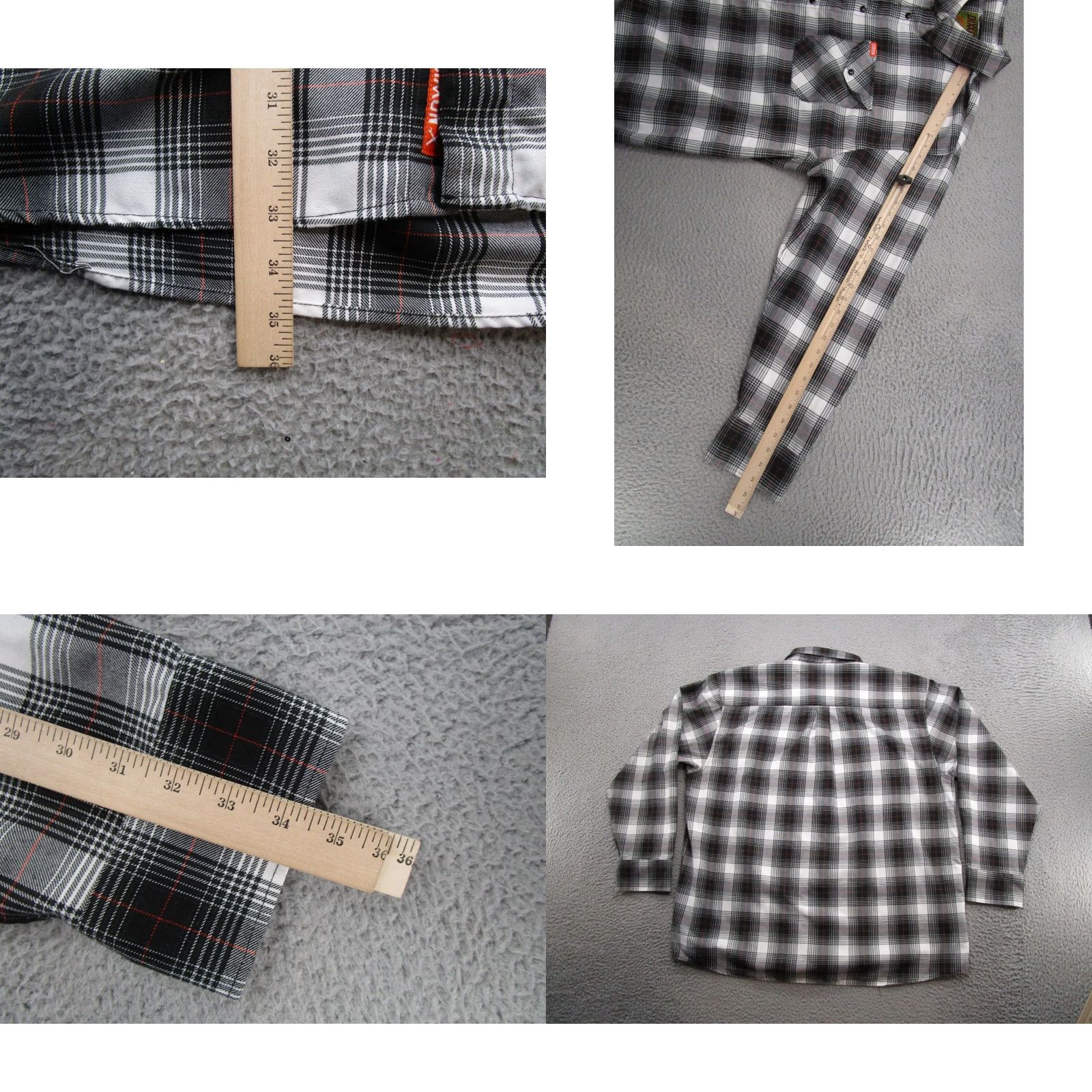 Vintage Dixxon Arthur Black White Plaid Snap Up Flannel Shirt Men's Size 4X Read Size US XXL / EU 58 / 5 - 8 Thumbnail