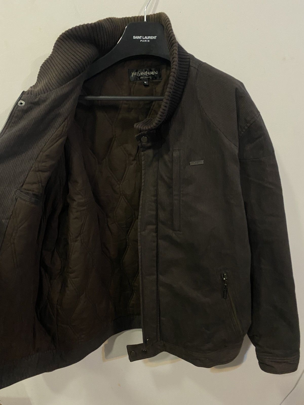 Yves Saint Laurent Warm YSL Jacket Brown Winter/Autumn/Spring Vintage Bomber Size US XL / EU 56 / 4 - 1 Thumbnail
