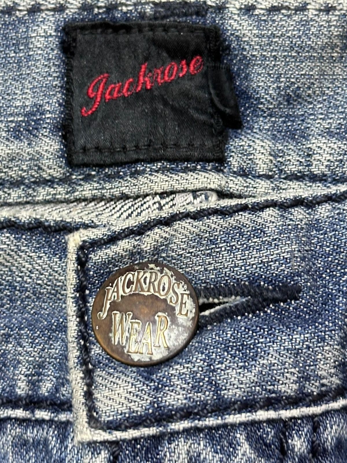 JACKROSE Vintage Jackrose Flare Faded Ripped Distressed Denim Size US 34 / EU 50 - 4 Thumbnail