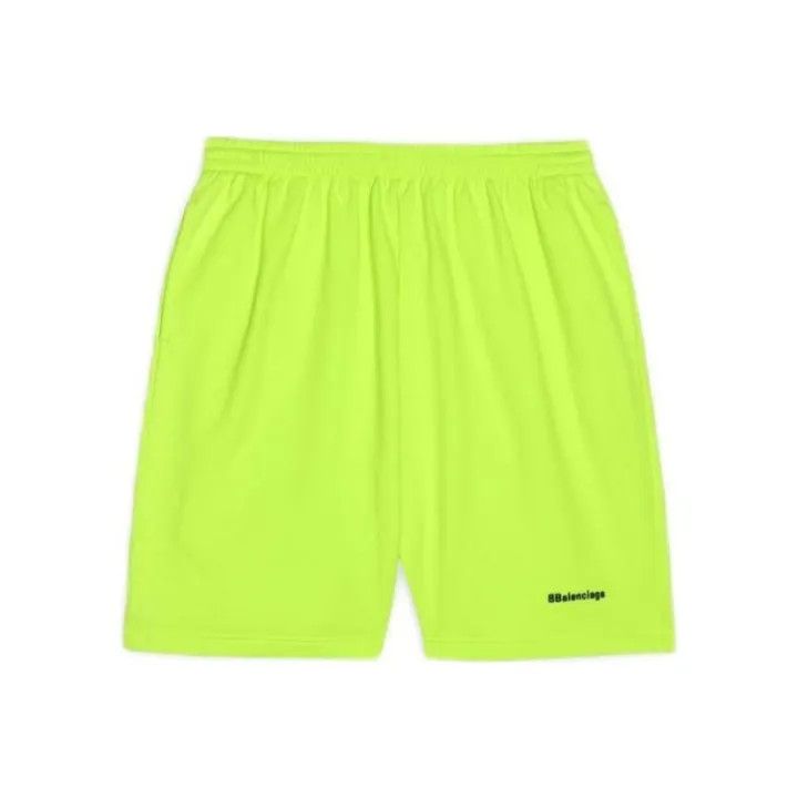Balenciaga Balenciaga Green Logo Pattern Casual Shorts Size US 27 - 1 Thumbnail