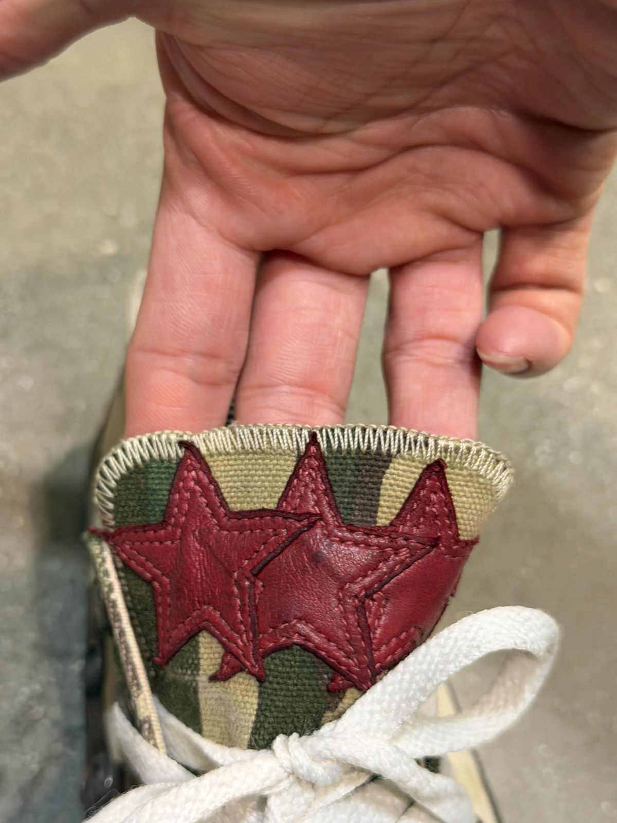 Chrome Hearts CH Star Patched Camo Canvas Converse Lowtop Sneakers 8 Size US 8.5 / EU 41-42 - 10 Thumbnail