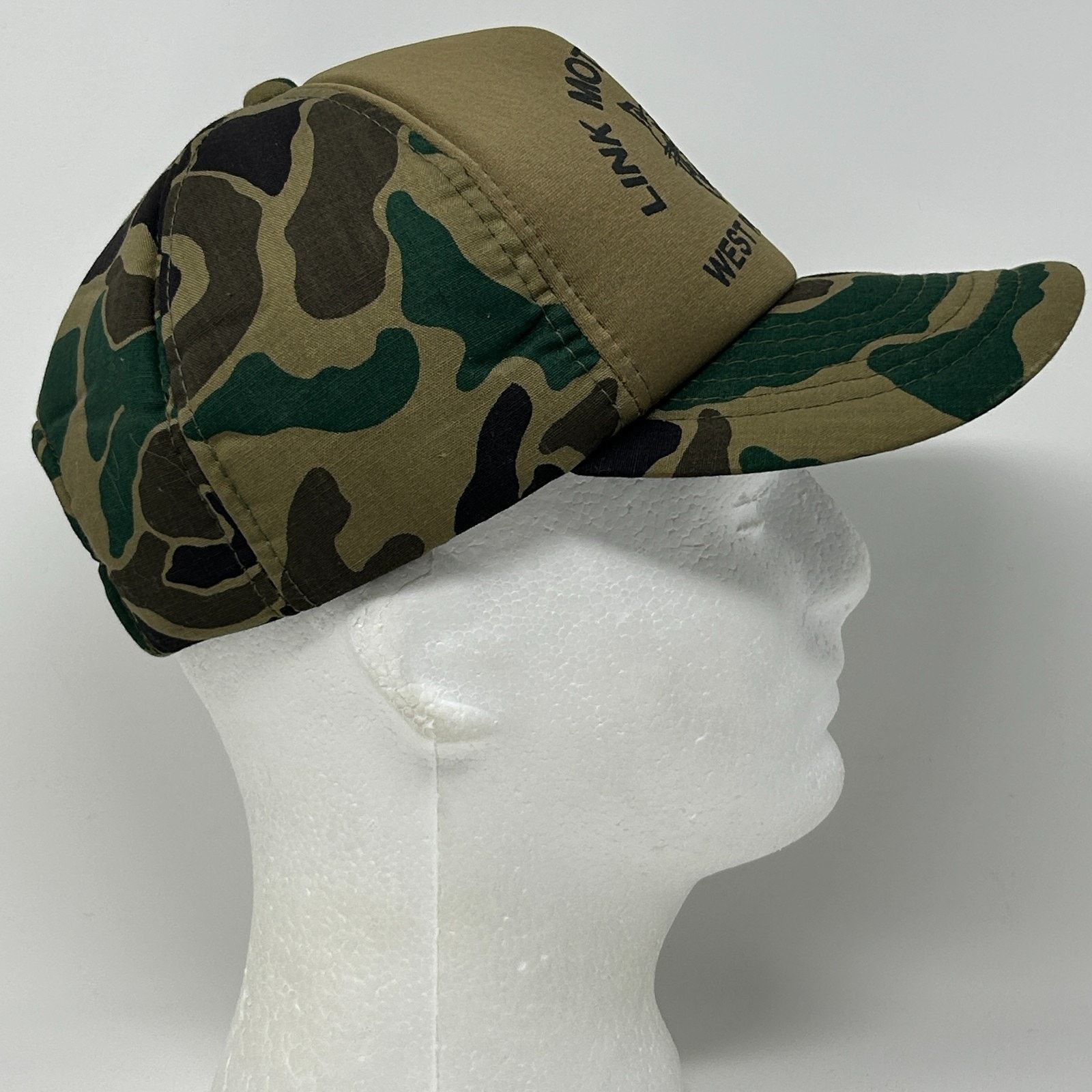 Vintage Vintage 80s Link Motor Supply Hat Baseball Cap Camouflage Size ONE SIZE - 7 Thumbnail