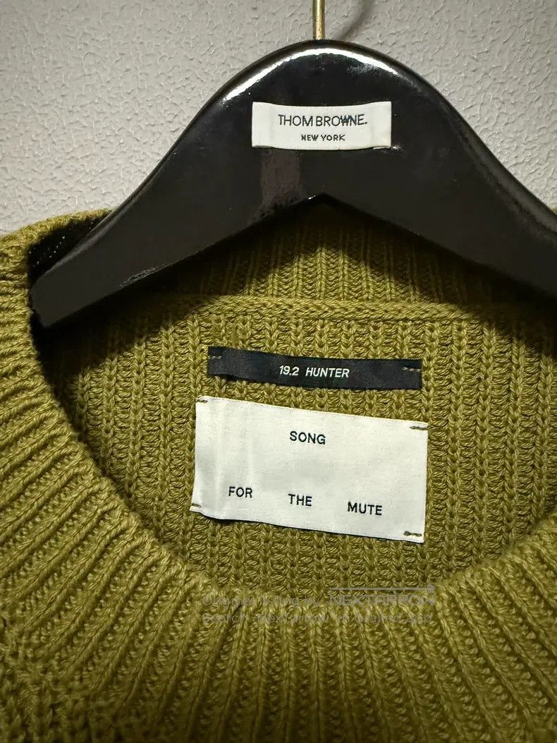 Song For The Mute SONG FOR THE MUTE Stylish olive green knitted retro sweate Size US M / EU 48-50 / 2 - 2 Thumbnail