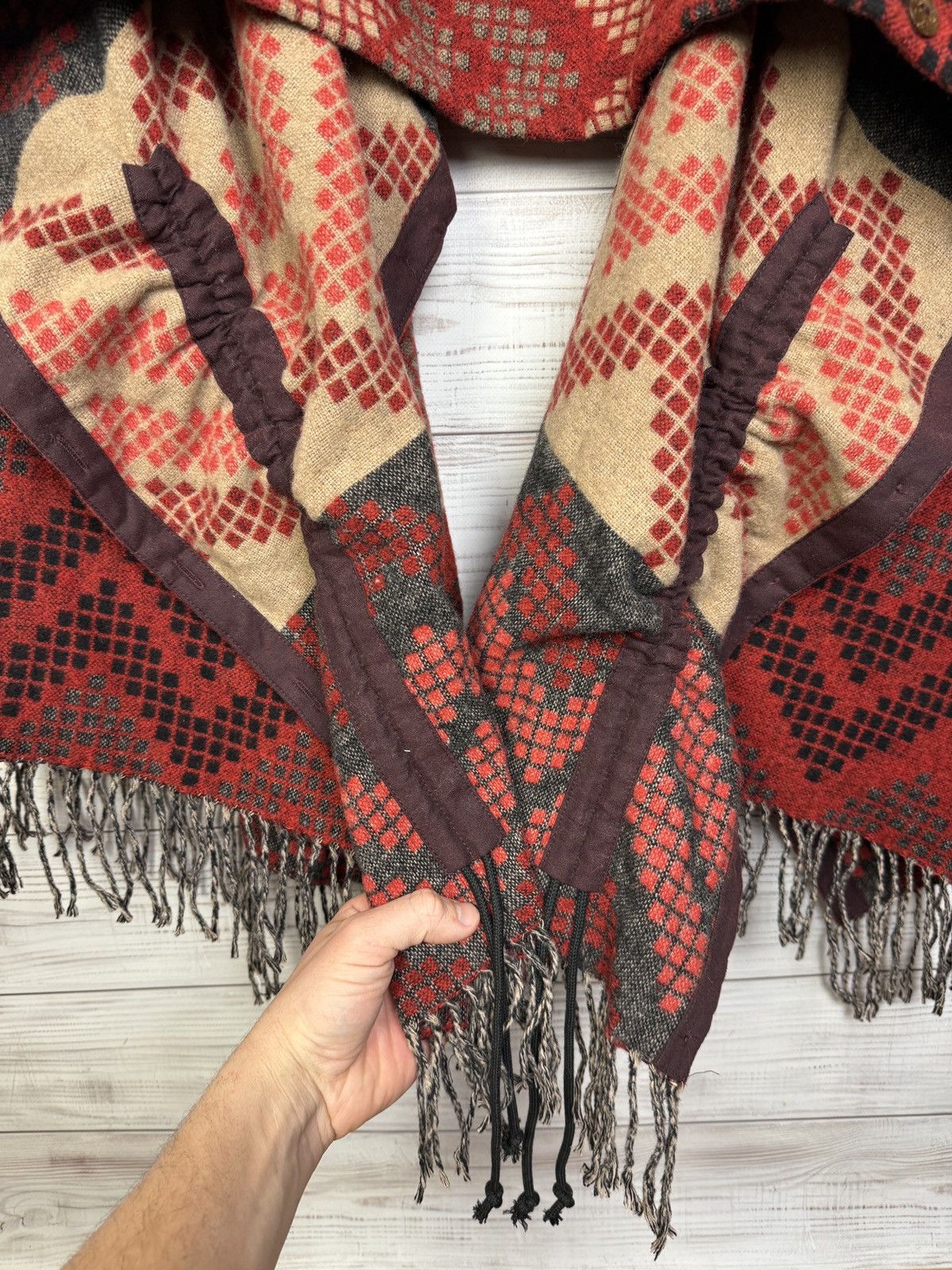 RRL Ralph Lauren RRL Ralph Lauren Wool Poncho Western Pattern Size ONE SIZE - 7 Thumbnail
