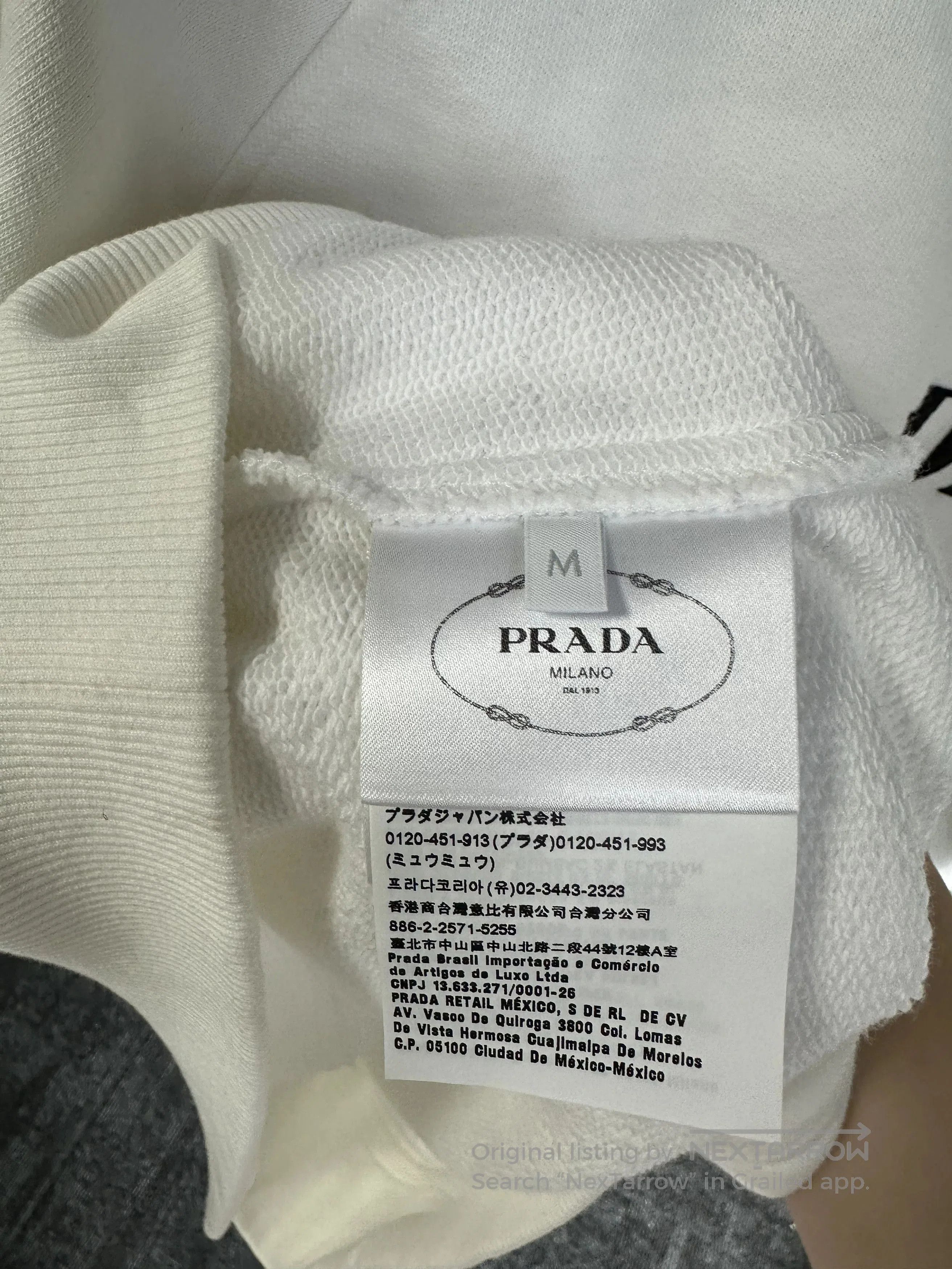 Prada Prada Black and White Graffiti Logo Sweatshirt. Size US M / EU 48-50 / 2 - 4 Thumbnail