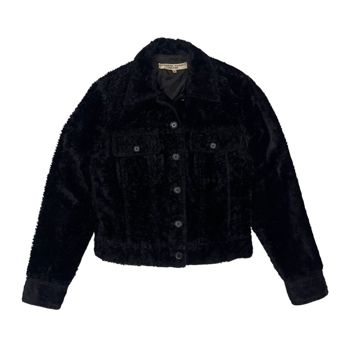 ⚡️Vintage Katharine Hamnett London Faux Fur Cropp Jacket