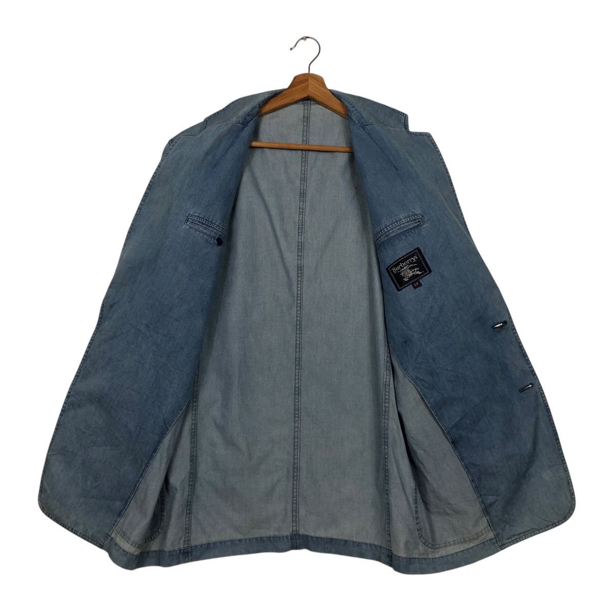 Burberry 📌Vintage Chore Work Denim Jacket Burberrys Double Breast Size US M / EU 48-50 / 2 - 14 Thumbnail