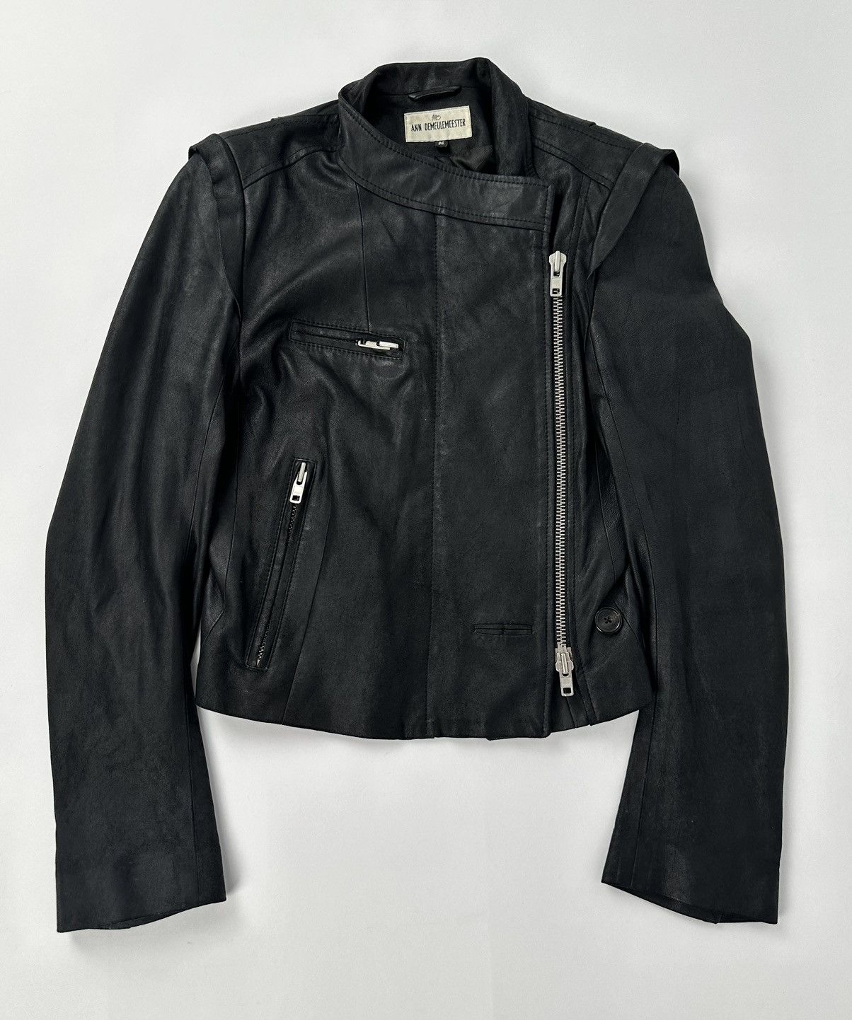 Ann Demeulemeester Ann Demeulemeester Asymmetrical Multi-Zipper Biker Leather Size S / US 4 / IT 40 - 1 Thumbnail