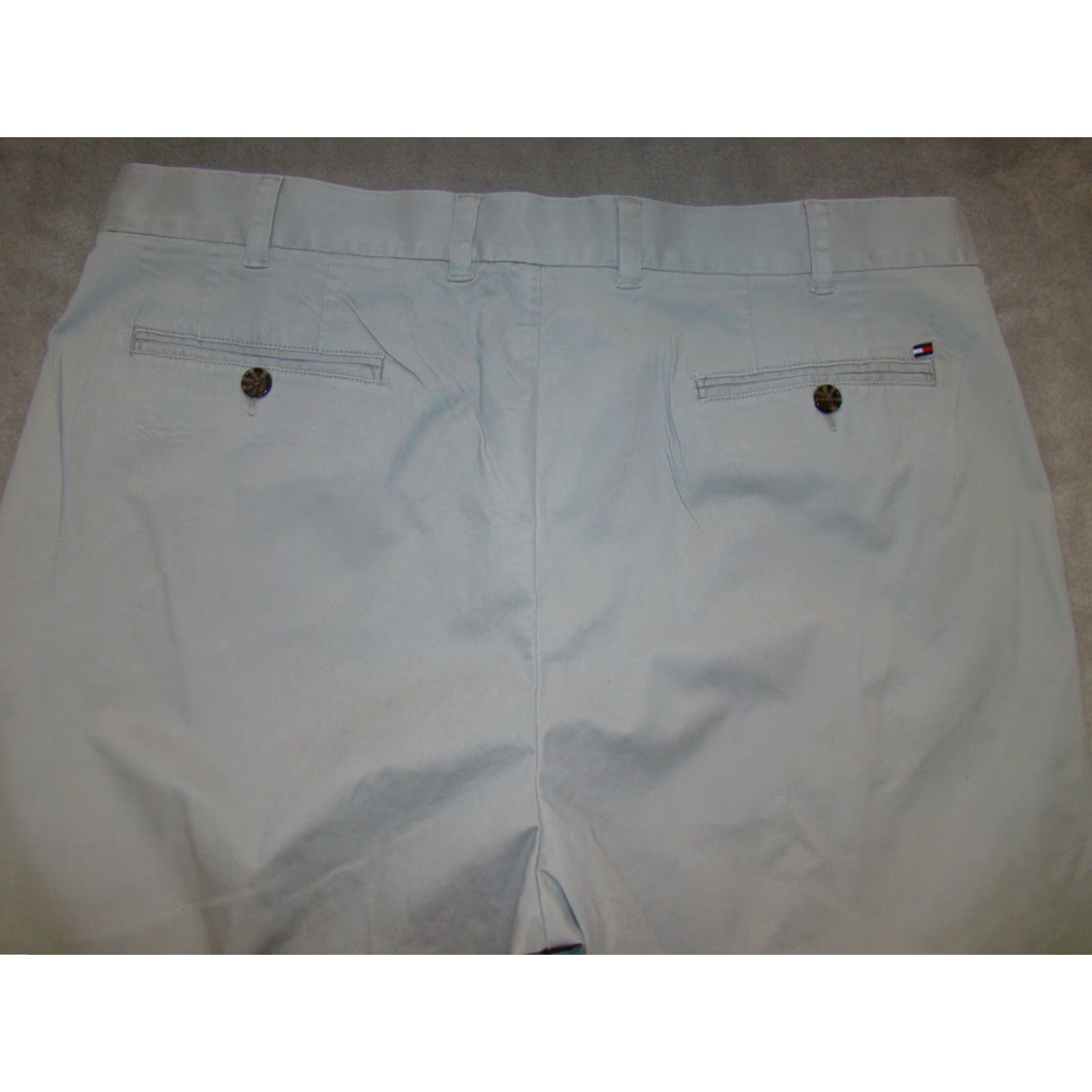 Tommy Hilfiger Tommy Hilfiger Classic Fit Mens Pants Chino 42x38 Gray Straight Leg Cotton Flat Front Classic Mens Size US 42 / EU 58 - 7 Thumbnail