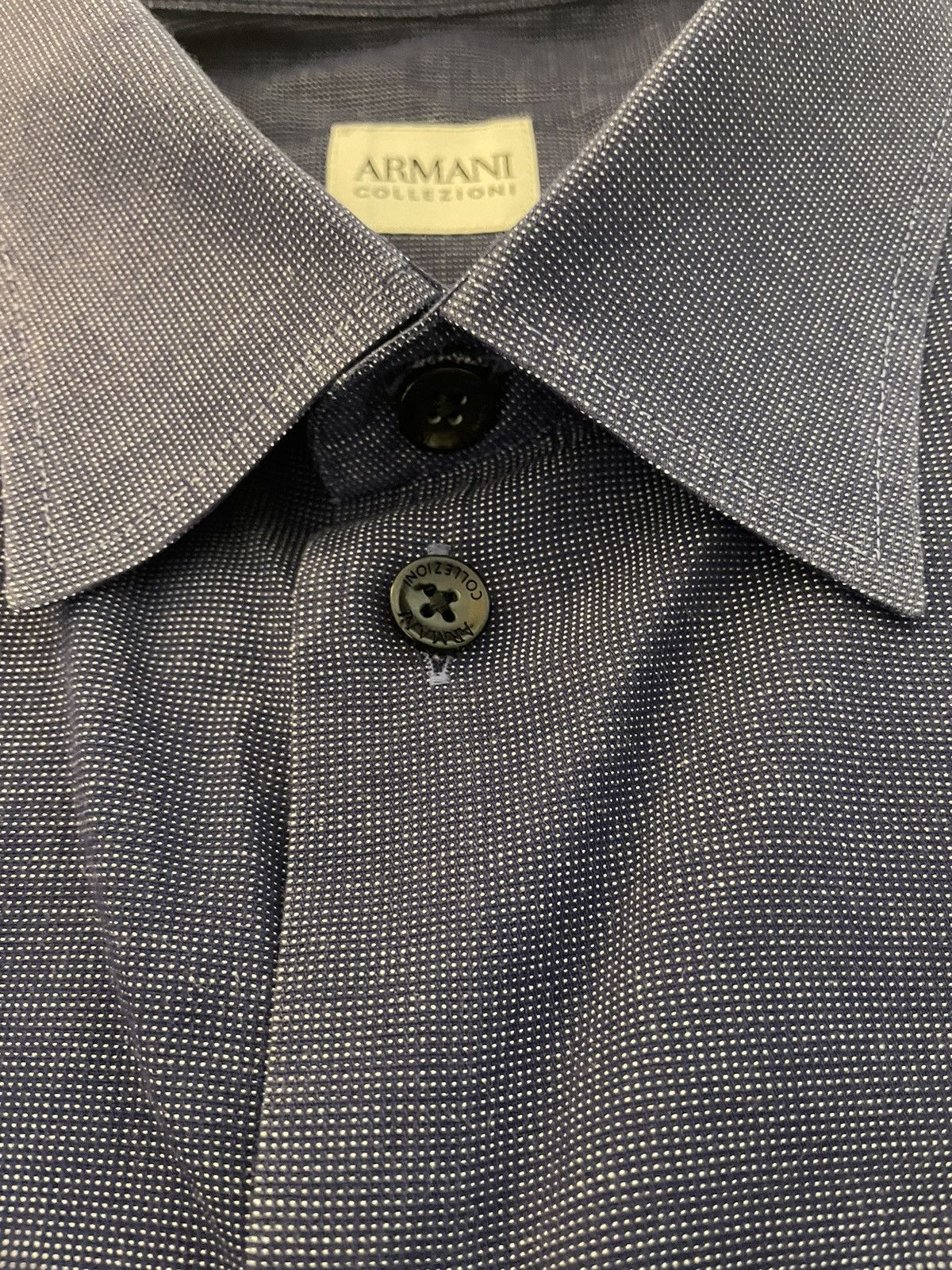 Armani Collezioni Micro Nailhead Shirt Size US XL / EU 56 / 4 - 5 Thumbnail