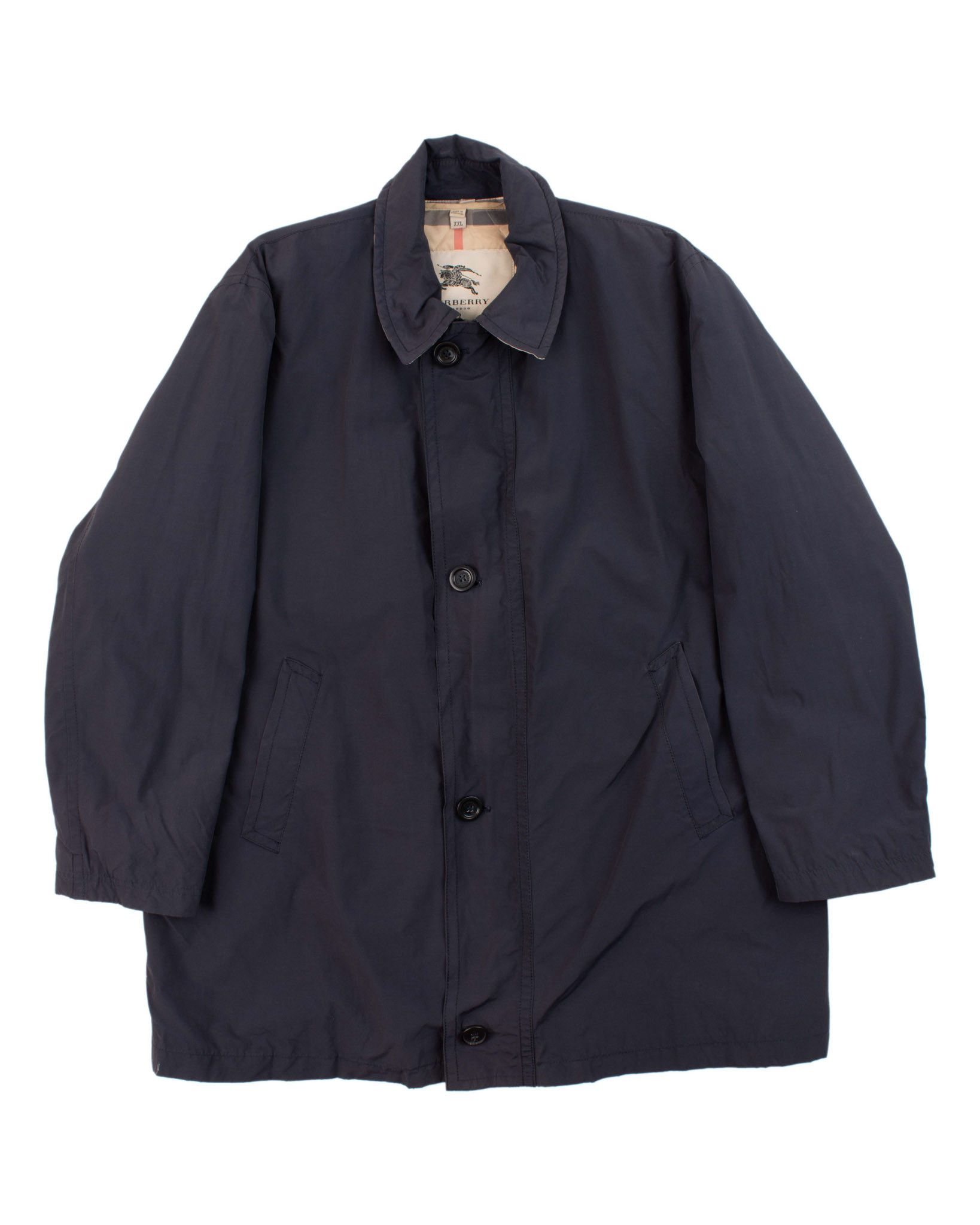 image of Burberry Prorsum Classic Vintage Middle Length Coat / Jacket in Navy, Men's (Size 2XL)