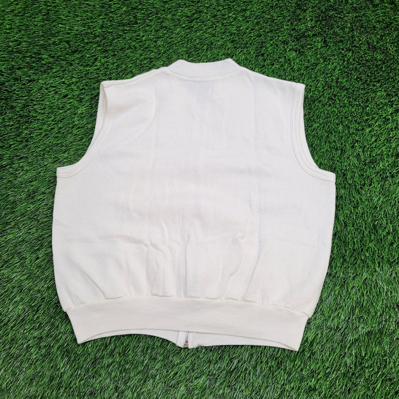 Vintage Vintage 80s Sportswear Fleece Vest Women XL 22x21 Boxy White Vest/Outerwear Size 3XL / US 20-22 - 2 Thumbnail