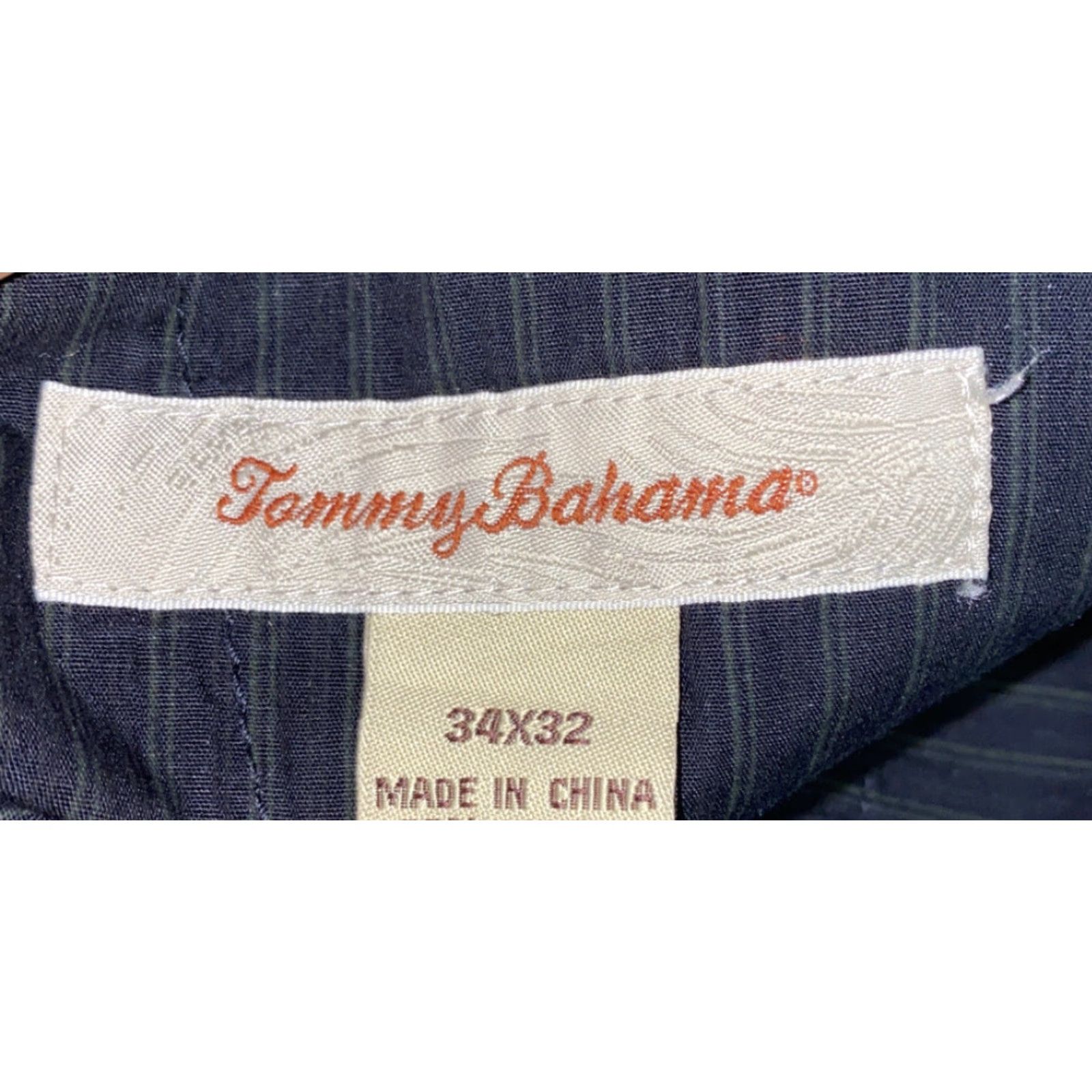 Tommy Bahama Tommy Bahama Mens Pants Casual Zip Fly Dark Blue Cotton Size 34 X 32 35x31 Inseam 31 Regular Mens Waist 35 In Team Size US 35 - 5 Thumbnail