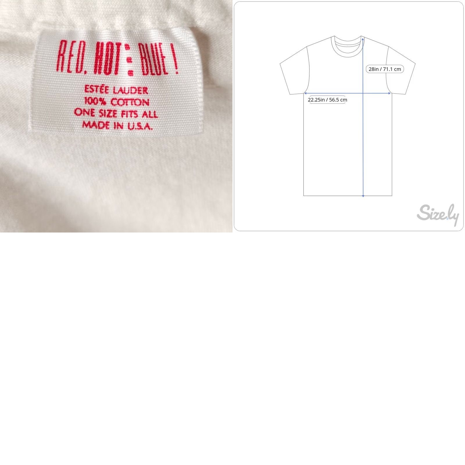 Vintage VINTAGE Este Lauder T Shirt Mens Size Large White 90s Red Hot & Blue Made In USA Size US L / EU 52-54 / 3 - 8 Thumbnail