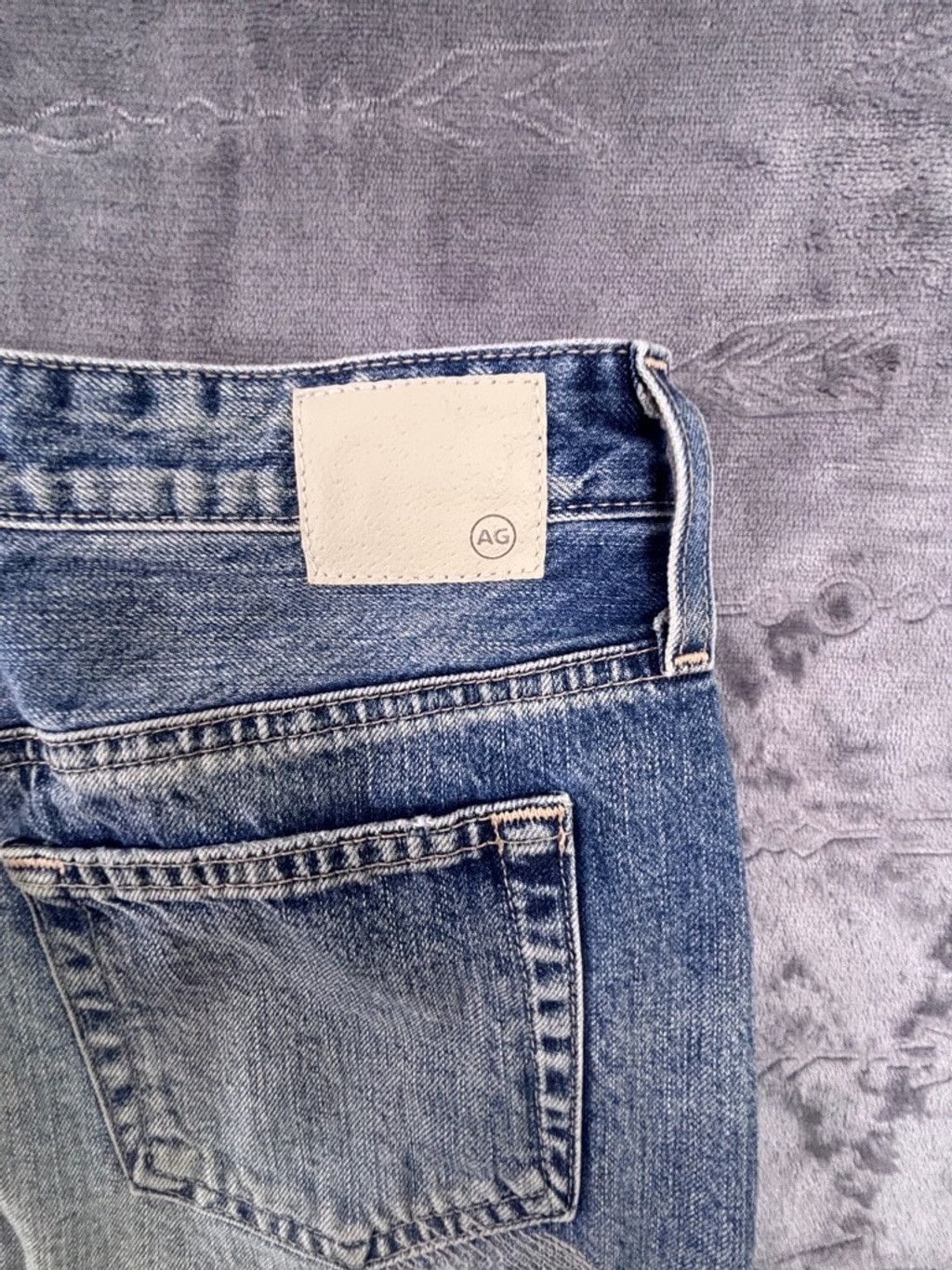 AG Adriano Goldschmied Women's AG Adriano Goldschmied Denim Skirt, 25R, Blue Size 42" / US 20 - 12 Thumbnail