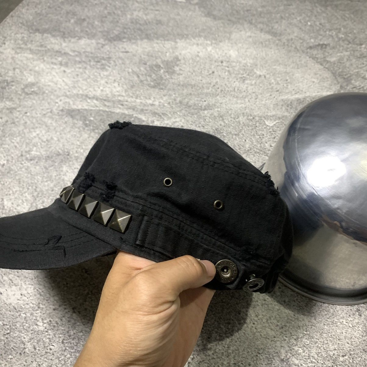 If Six Was Nine Y2K MILITARY DISTRESSED STUDDED HAT Size ONE SIZE - 6 Thumbnail