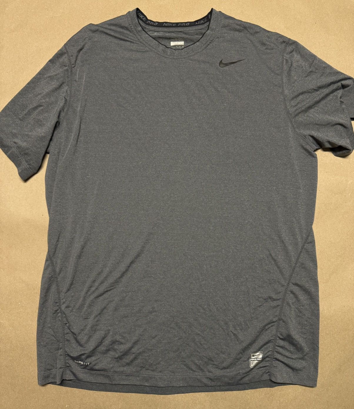 Nike Nike Pro Fitted NikeFit Gray workout Shirt XL! Size US XL / EU 56 / 4 - 1 Thumbnail