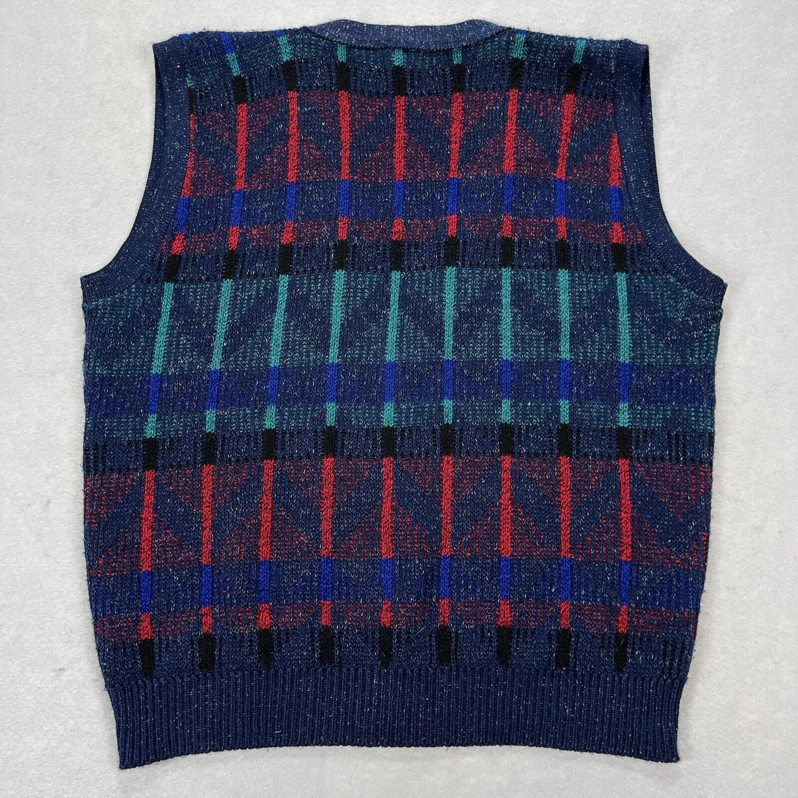 Jantzen Vintage Jantzen Sweater Vest Cardigan Geometric Academia Size US L / EU 52-54 / 3 - 2 Thumbnail