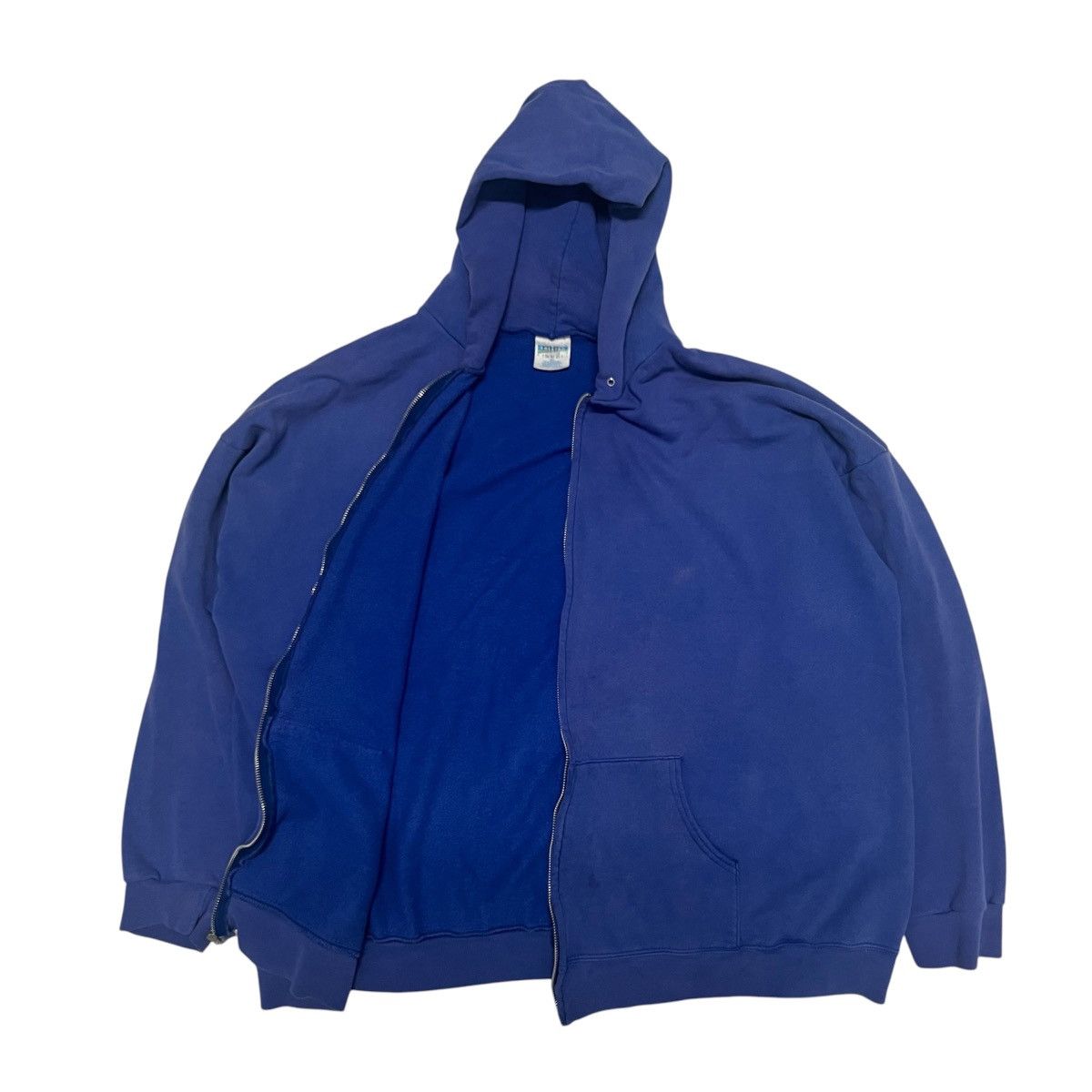 Vintage 1990S Faded Blue Hoodie Made In USA Size XXL