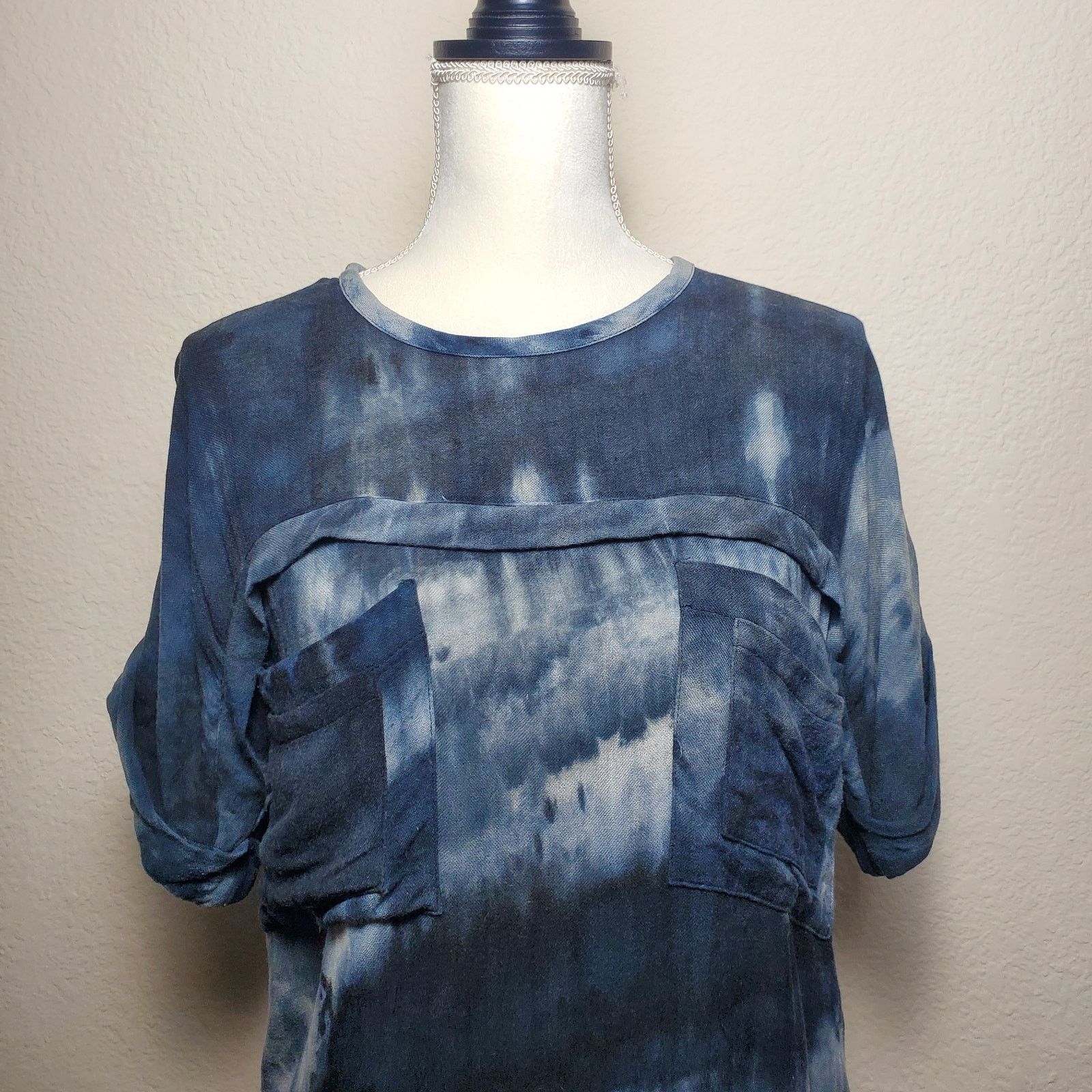 Other Beckerman Tie Dye Blue Top 2 Size XS / US 0-2 / IT 36-38 - 5 Thumbnail