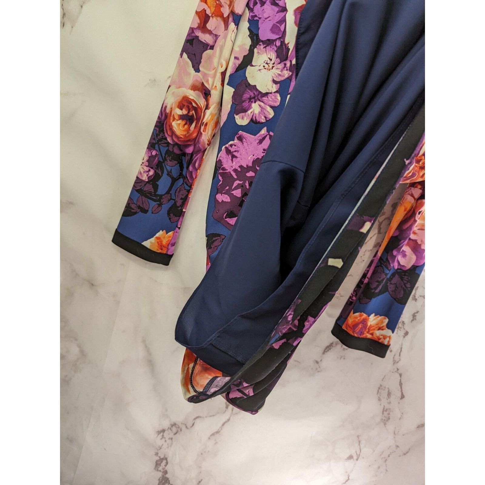 Nordstrom Eliza J Dress Women 14 Large Purple Floral Shift Size XL / US 12-14 / IT 48-50 - 10 Thumbnail