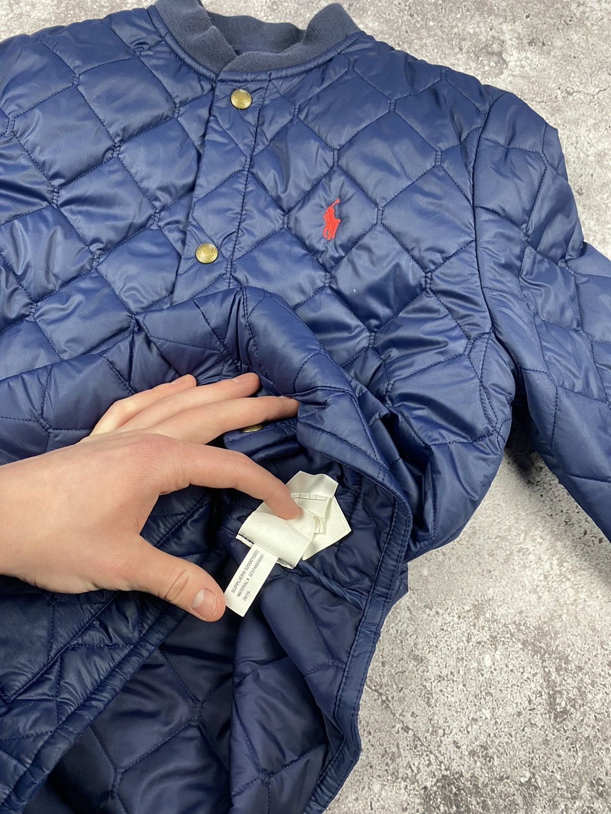Polo Ralph Lauren × Vintage Polo Ralph Lauren Quilted Pilot Dark blue Jacket Size US S / EU 44-46 / 1 - 5 Thumbnail