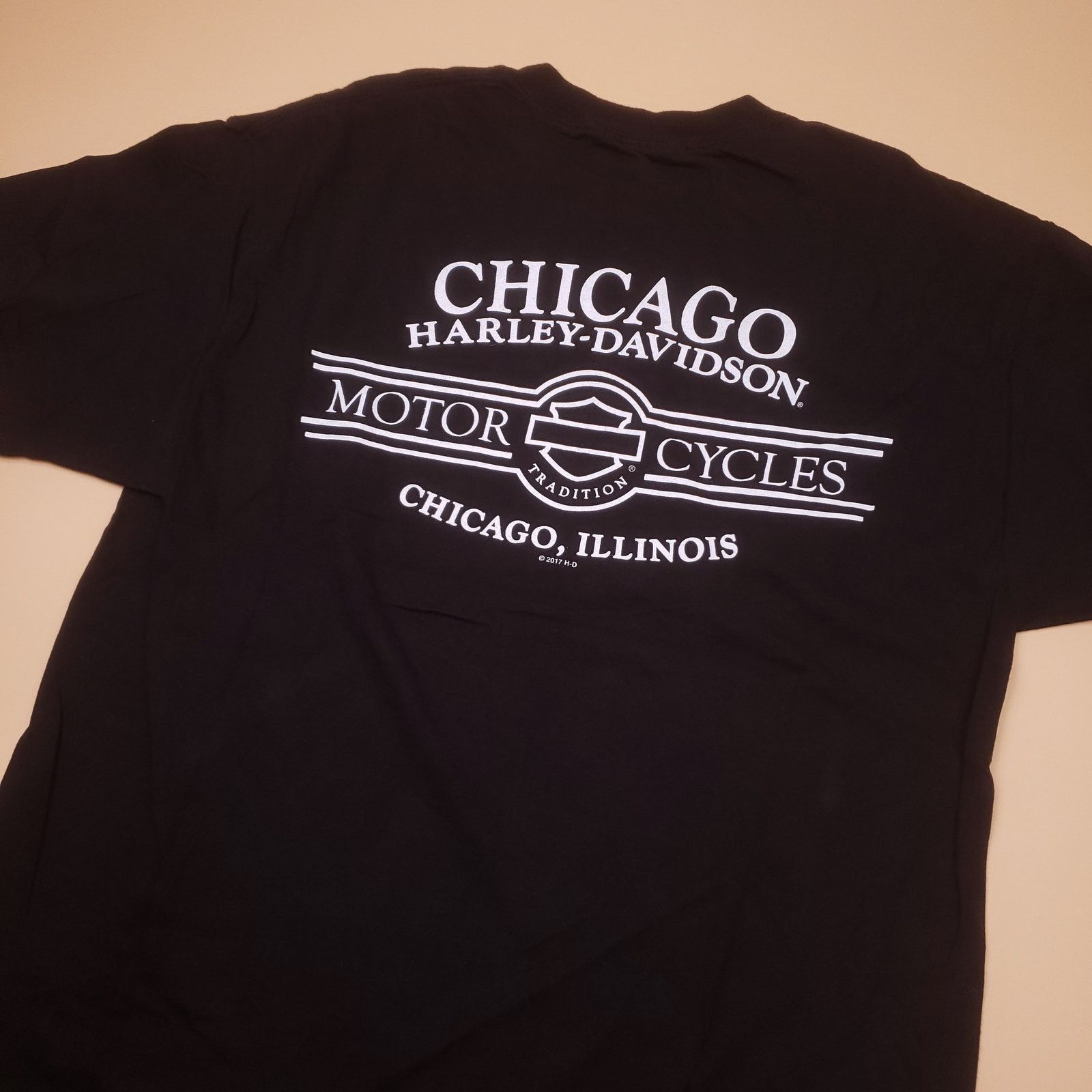 Harley Davidson Harley Davidson Motorcycle ChicagoDouble Sided Mens tee L Size US L / EU 52-54 / 3 - 4 Thumbnail