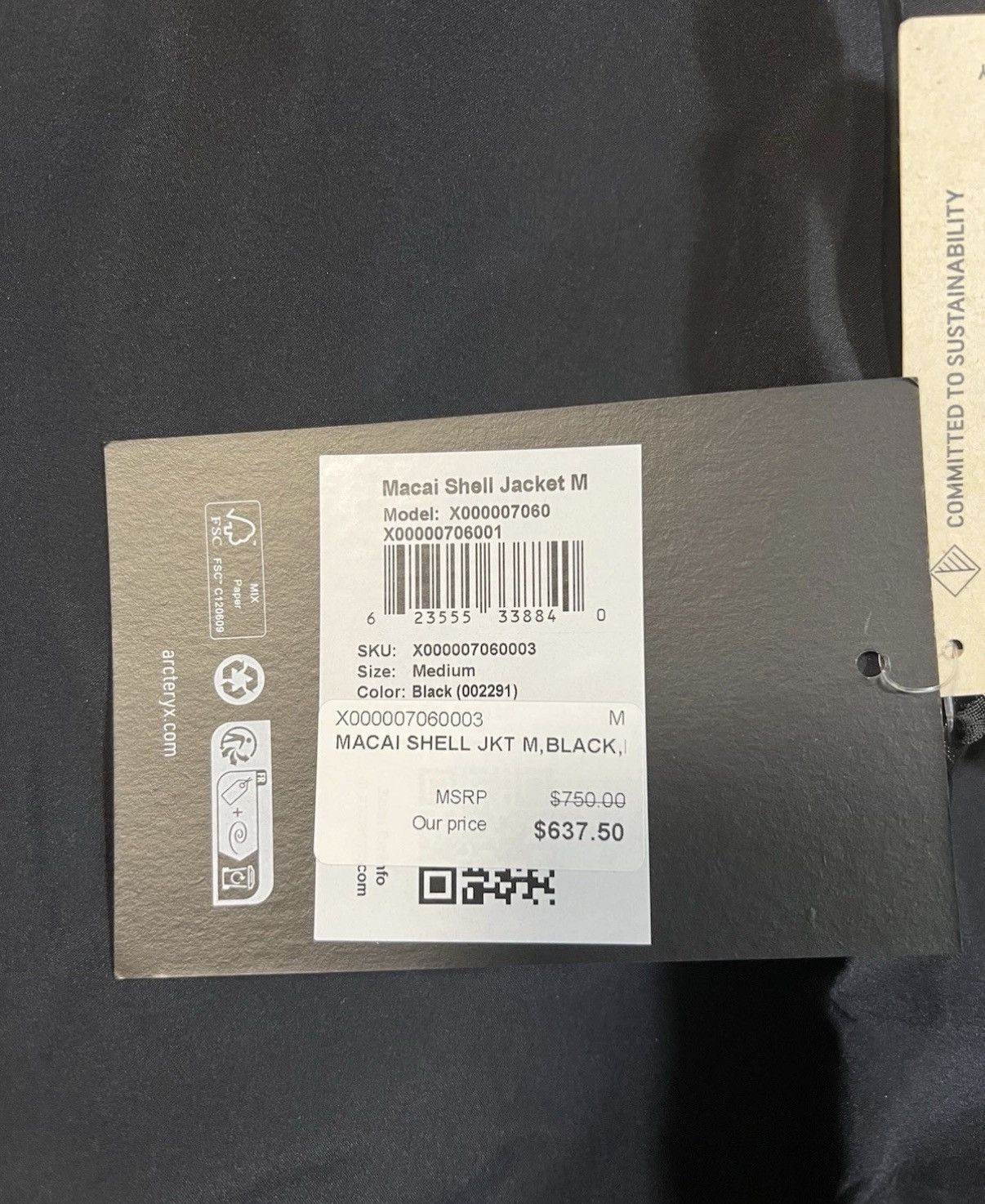 Arc'teryx Arc'teryx Macai Shell Jacket - Men's M, Black *NEW* Size US M / EU 48-50 / 2 - 7 Thumbnail