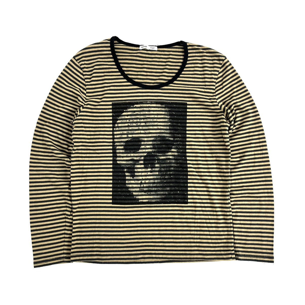 Pre-owned If Six Was Nine X Le Grande Bleu L G B 2000s Semantic Design Grunge Skulls Lgb Stripe Longsleeve