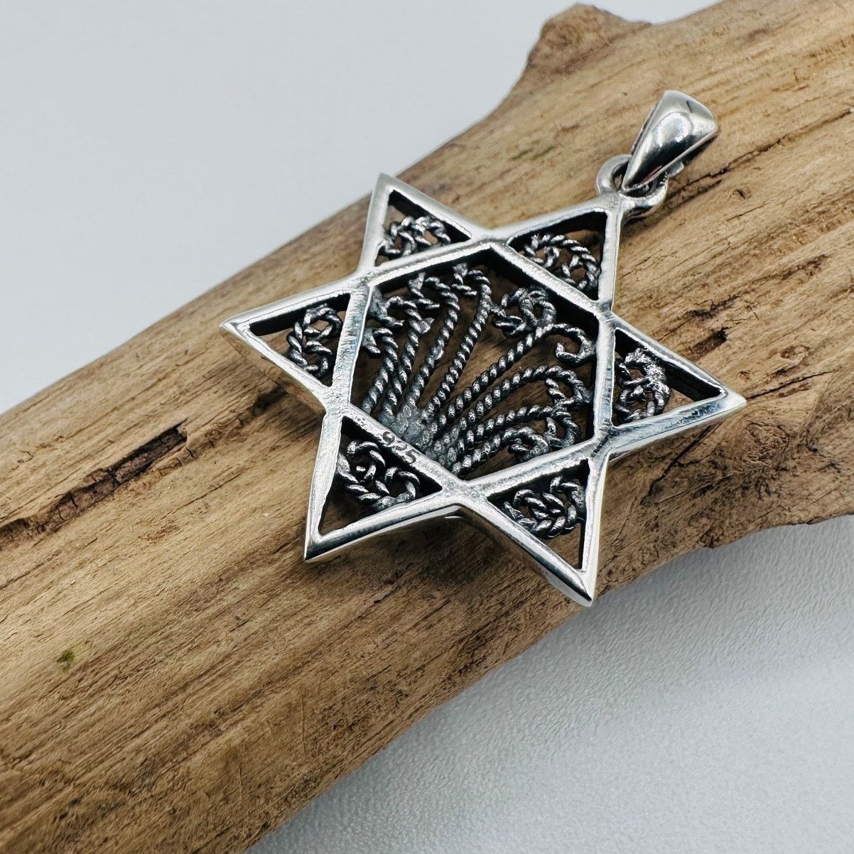 The Unbranded Brand Sterling Silver Star of David Filigree Pendant, Israel Size ONE SIZE - 6 Thumbnail