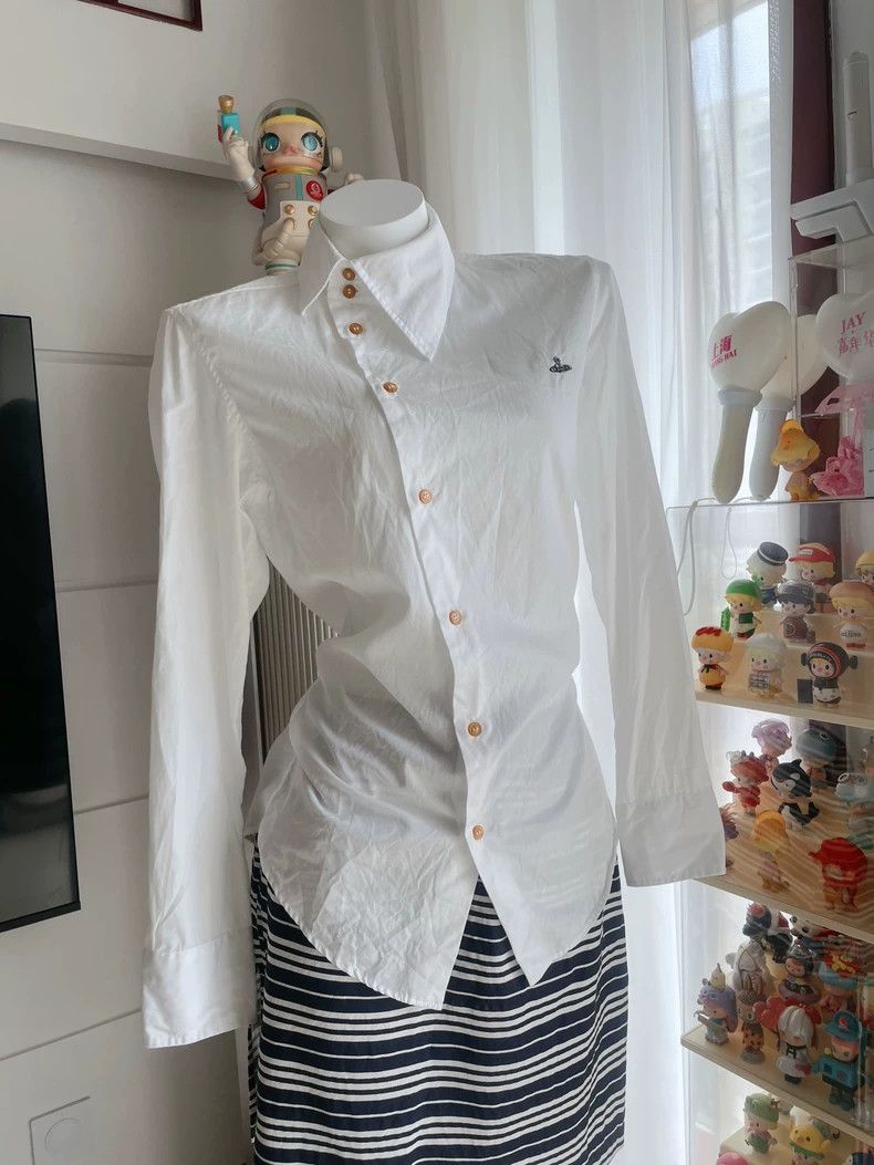 Vivienne Westwood Vivienne Westwood size44 Sloped collar orb shirt asymmetric Size M / US 6-8 / IT 42-44 - 1 Thumbnail