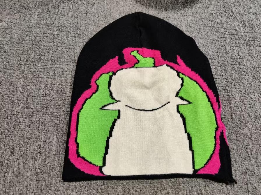 Cartoon Network Grim and Evil No Cuff Skull Cap Knit Beanie Hat Black Size ONE SIZE - 2 Thumbnail