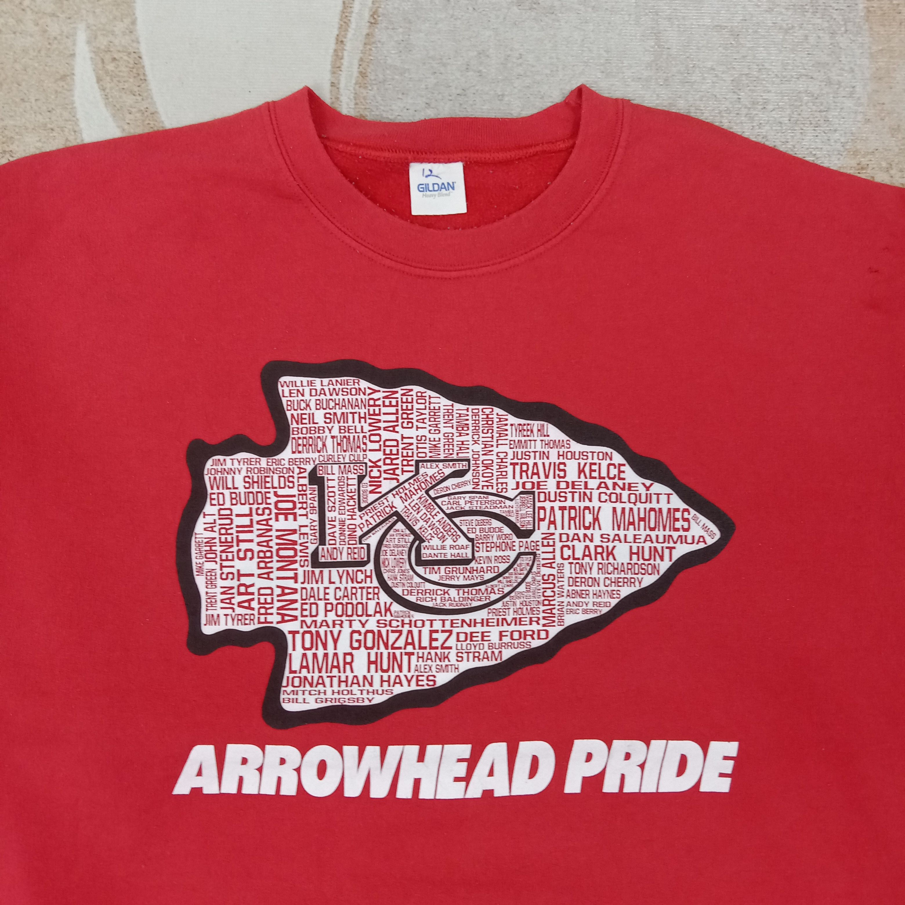 NFL Arrowhead Pride Kansas City Football Team Sweatshirt C268N13 Size US XL / EU 56 / 4 - 2 Thumbnail