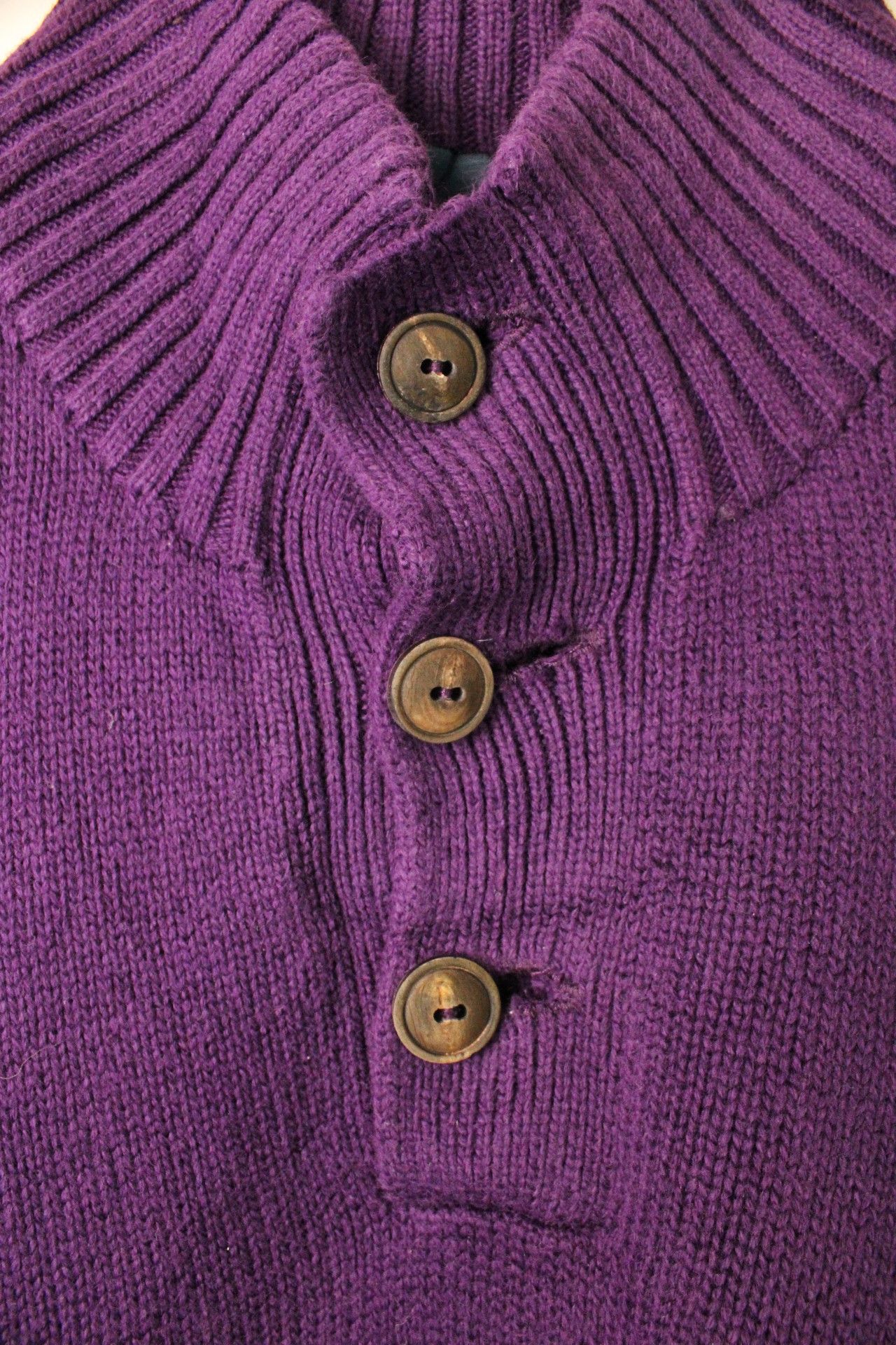Polo Ralph Lauren Ralph Lauren Quarter Button Cotton Sweater Purple XL Size US XL / EU 56 / 4 - 5 Thumbnail
