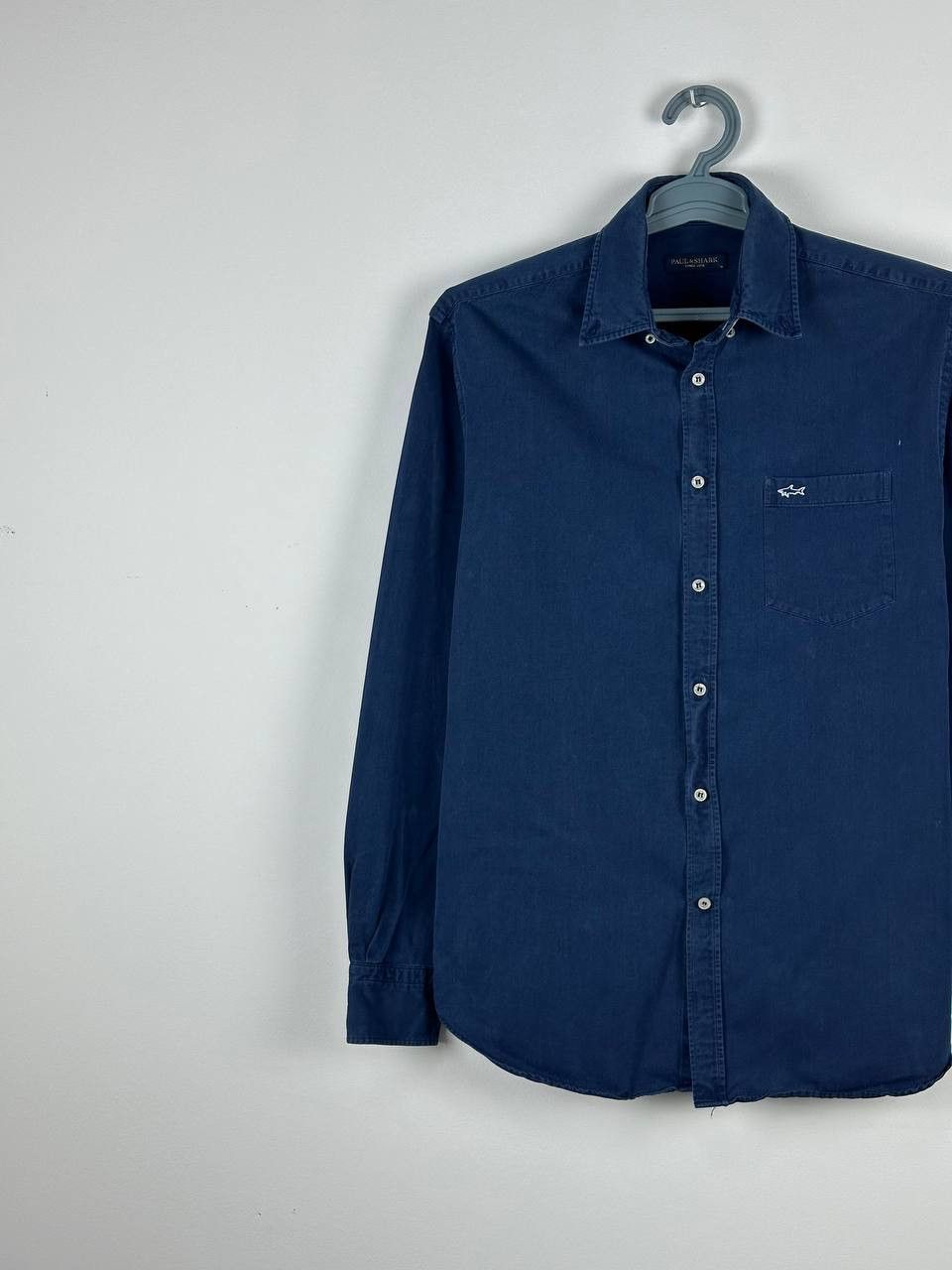 Designer × Paul & Shark Paul & Shark Yachting Indigo Wash Clear Fit Shirt Luxury Size US M / EU 48-50 / 2 - 3 Thumbnail