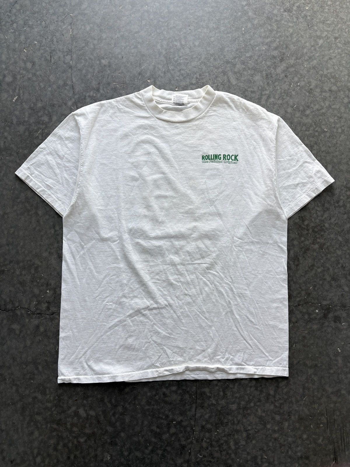 Vintage Vintage 90s Rolling Rock Beer Graphic Tee Size US XL / EU 56 / 4 - 4 Thumbnail