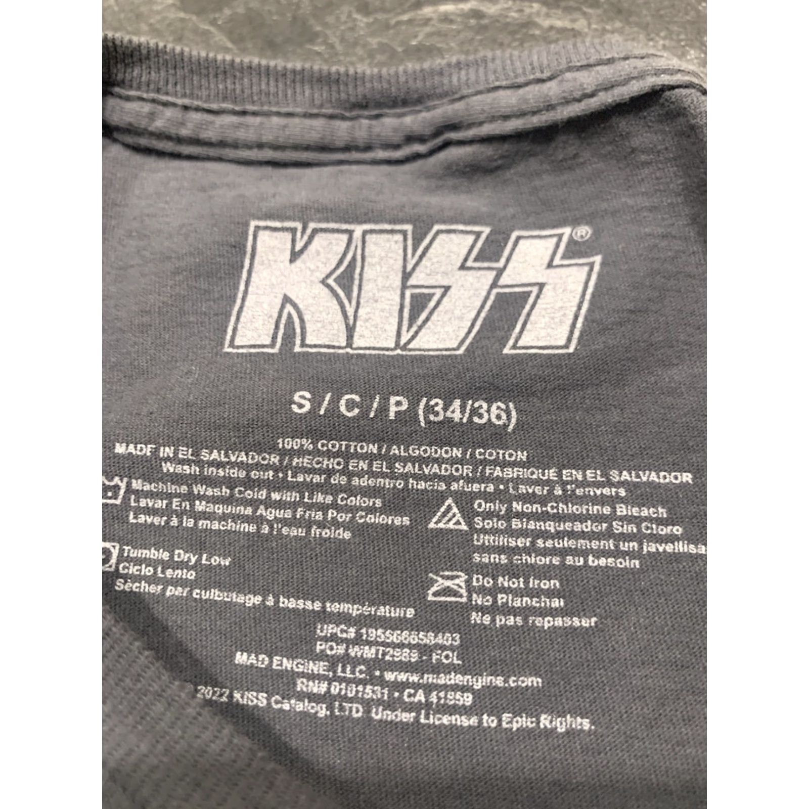 Vintage VINTAGE Kiss Shirt Band T-Shirt Short Sleeves Rock and Roll S Charcoal Small Mens 34/36 Size US S / EU 44-46 / 1 - 7 Thumbnail