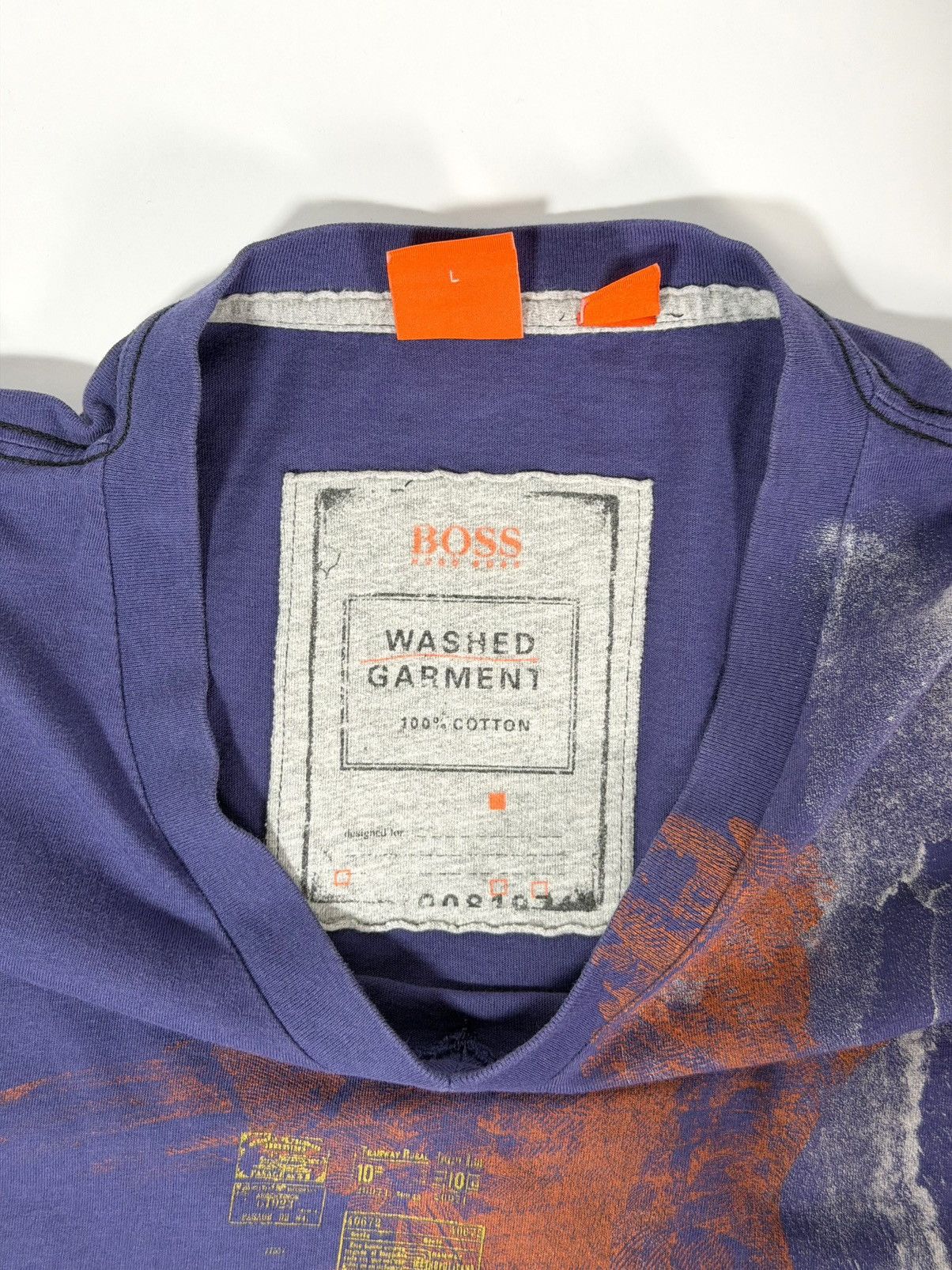 Hugo Boss Hugo Boss Orange Abstract L/S T-Shirt Size US L / EU 52-54 / 3 - 5 Thumbnail