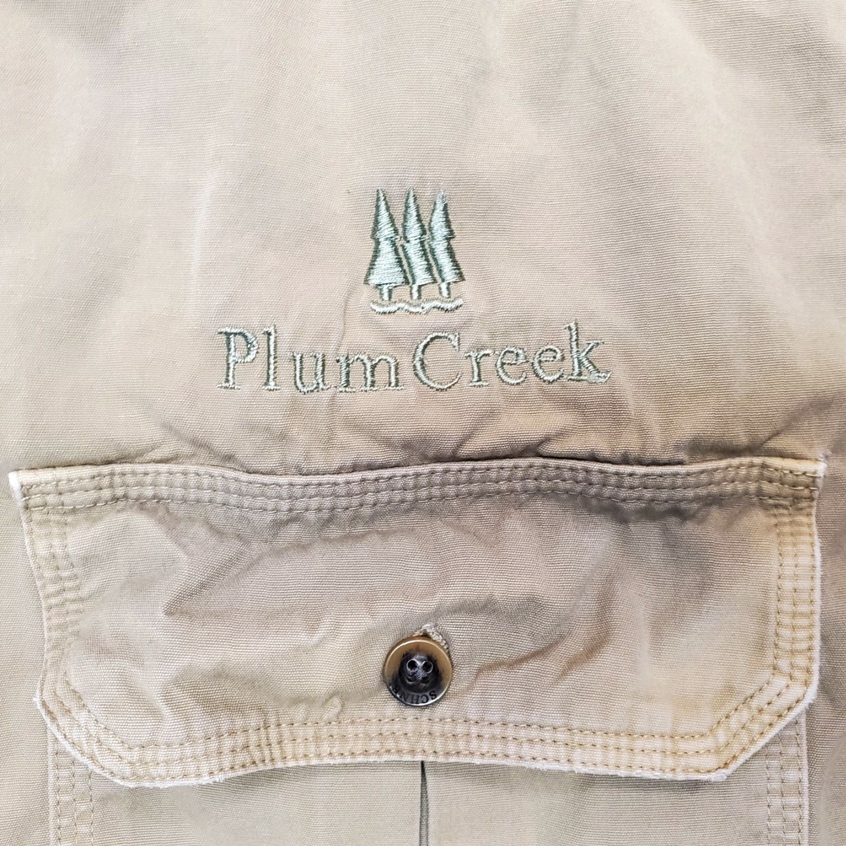 Vintage Schnees Shirt Mens L Khaki Canvas Outdoor Casual Cut Sleeves Distressed Work Button-Up Cotton Canvas Size US L / EU 52-54 / 3 - 6 Thumbnail
