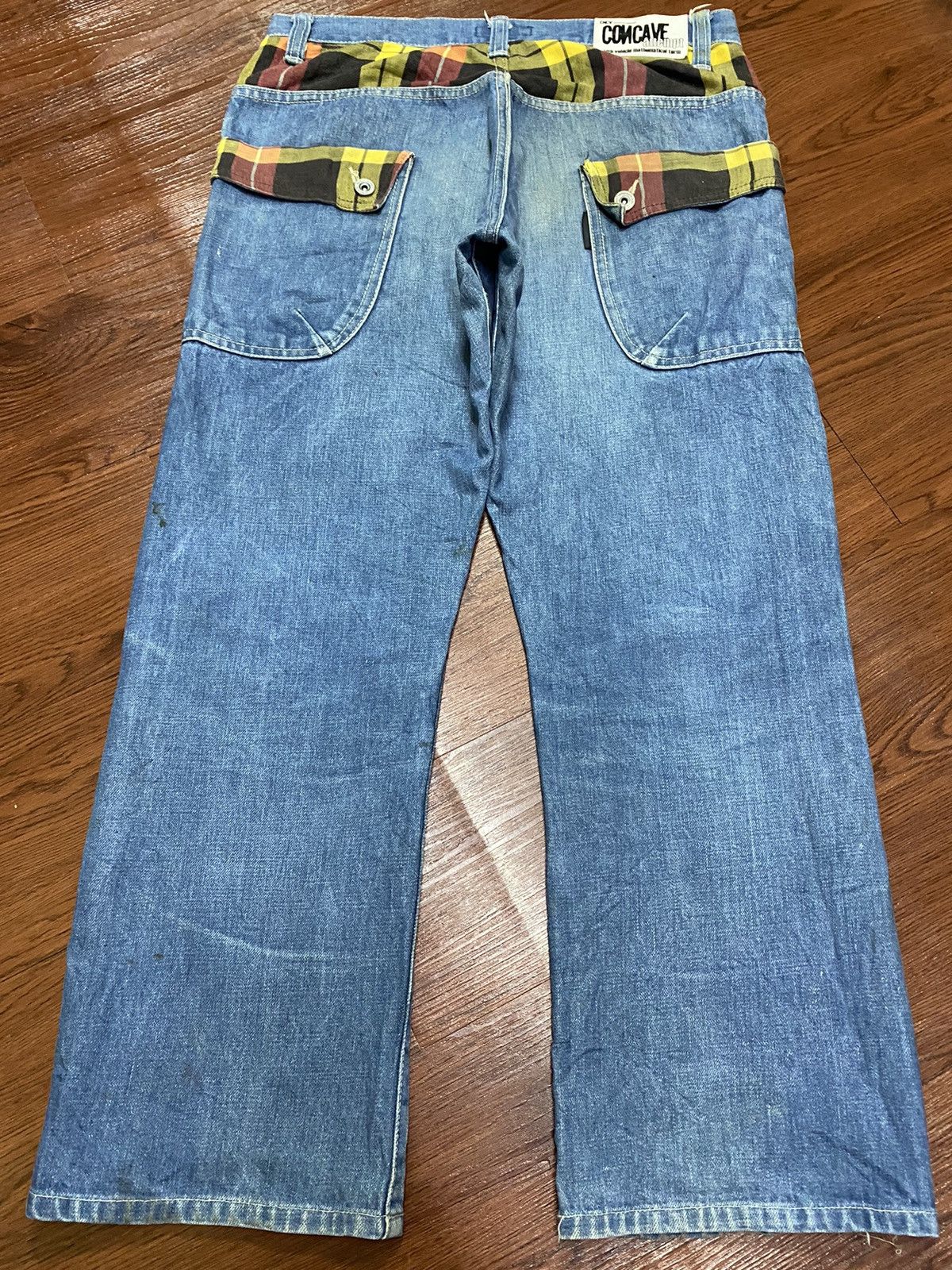 Japanese Brand Vintage Japanese Brands Checker Pocket Loose Jeans Size US 32 / EU 48 - 2 Thumbnail