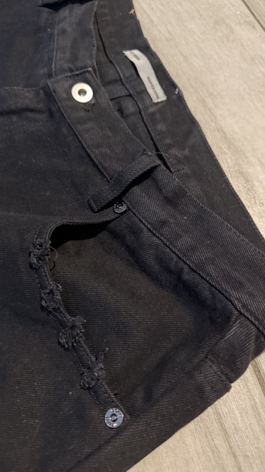 Cole Henry Cole Henry Washed Black Denim Jeans 38x32 - Distressed Size US 38 / EU 54 - 5 Thumbnail