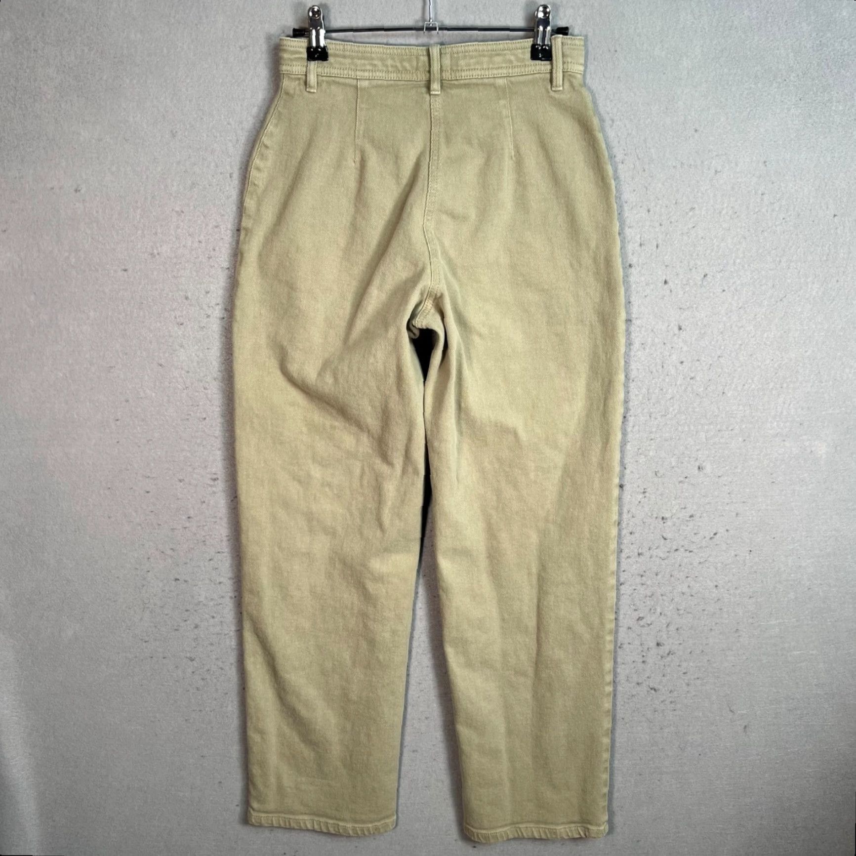 Vintage VINTAGE Wilfred Free High-Waisted Straight-Leg Pants Womens 0 Beige Cotton Polyester Flat Front 29 in Inseam Womens Size 25" / US 0 / IT 36 - 2 Thumbnail